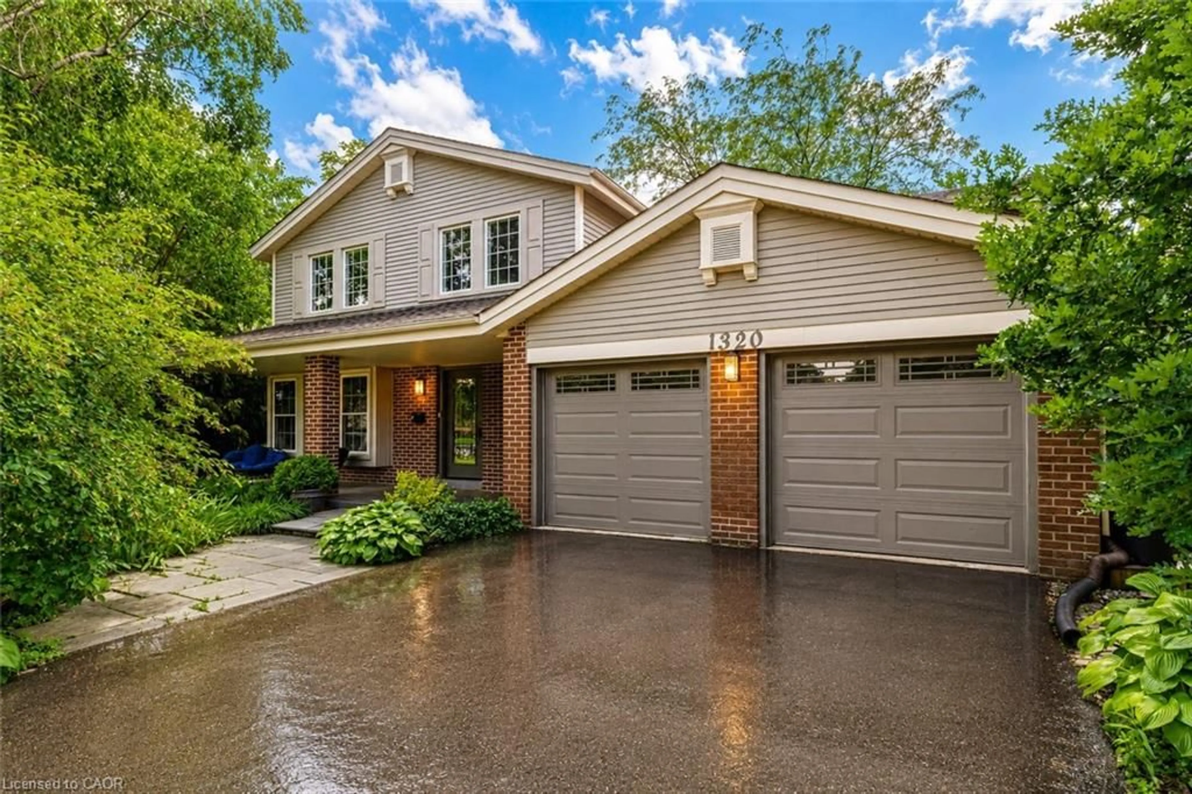 Home with brick exterior material, street for 1320 Monmouth Dr, Burlington Ontario L7P 3J6