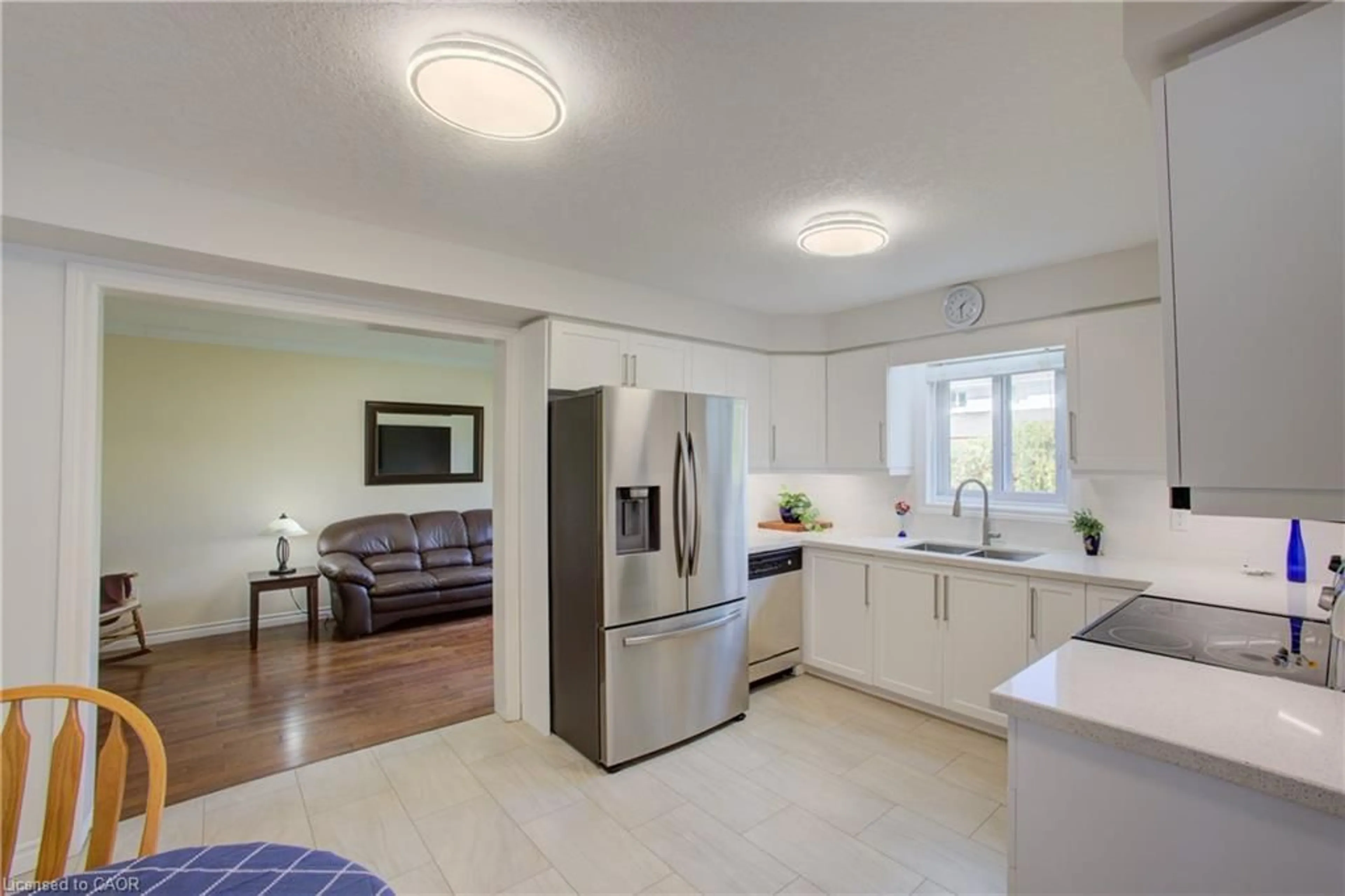 Open concept kitchen, ceramic/tile floor for 14 Cora Dr, Kitchener Ontario N2N 3C6