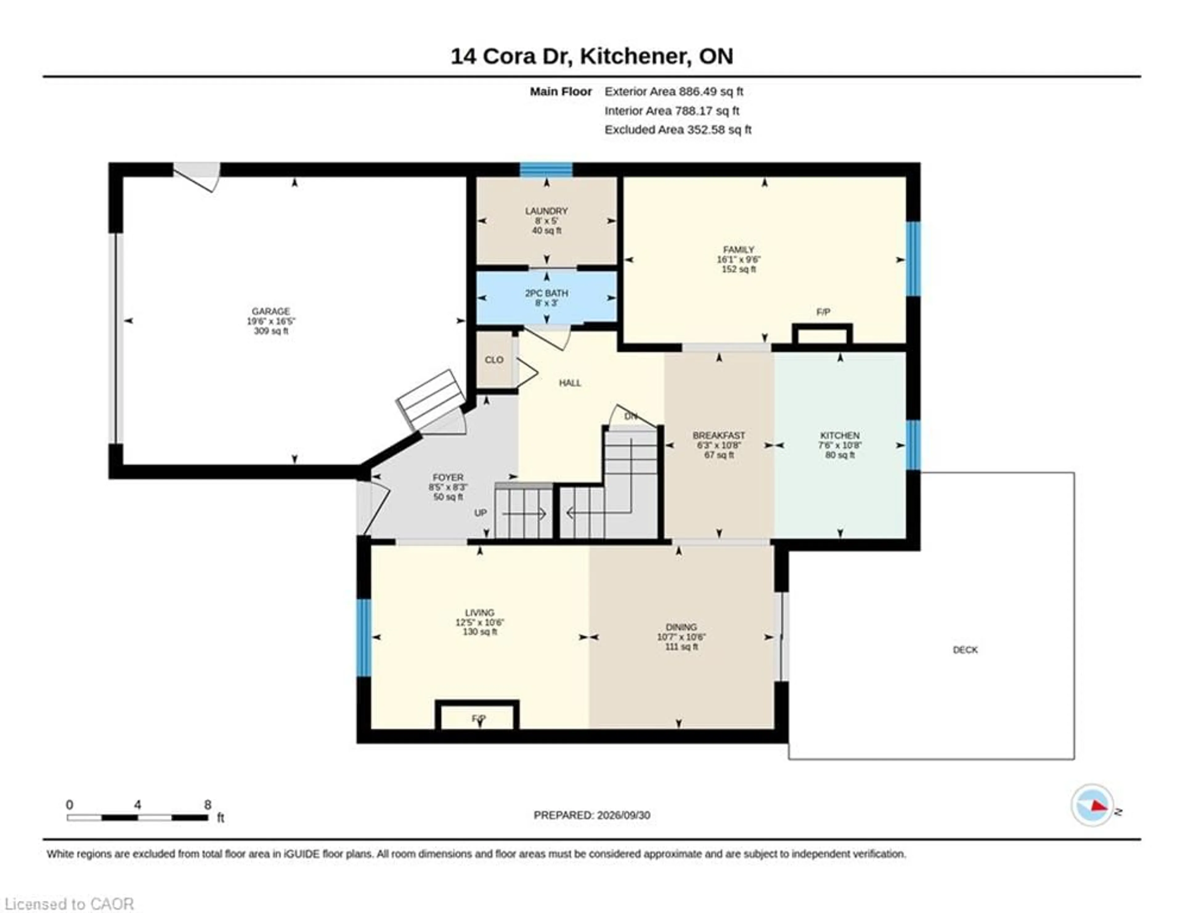 Floor plan for 14 Cora Dr, Kitchener Ontario N2N 3C6