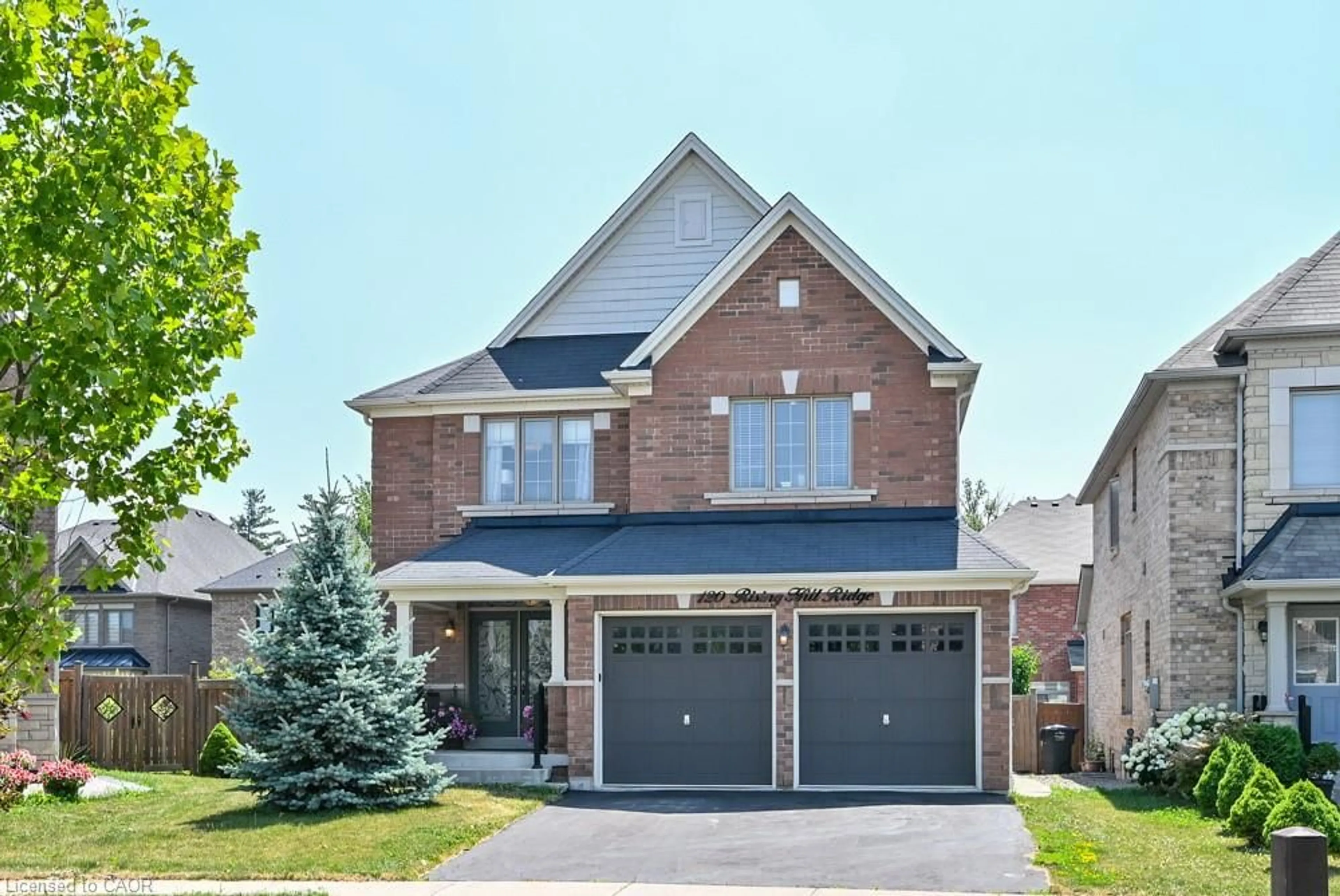 Home with brick exterior material, street for 120 Rising Hill Ridge, Brampton Ontario L6Y 6B2