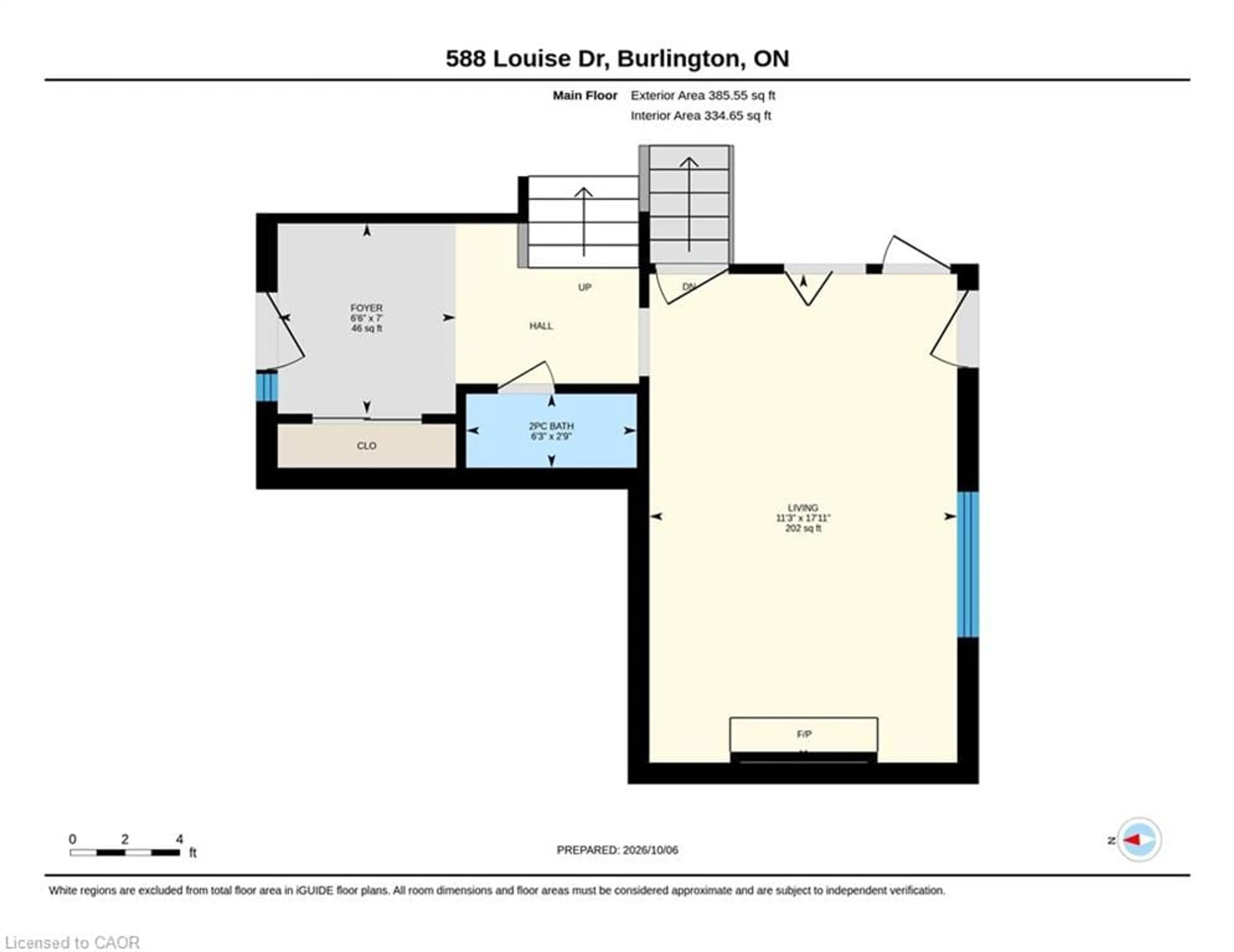 Floor plan for 588 Louise Dr, Burlington Ontario L7L 2T9