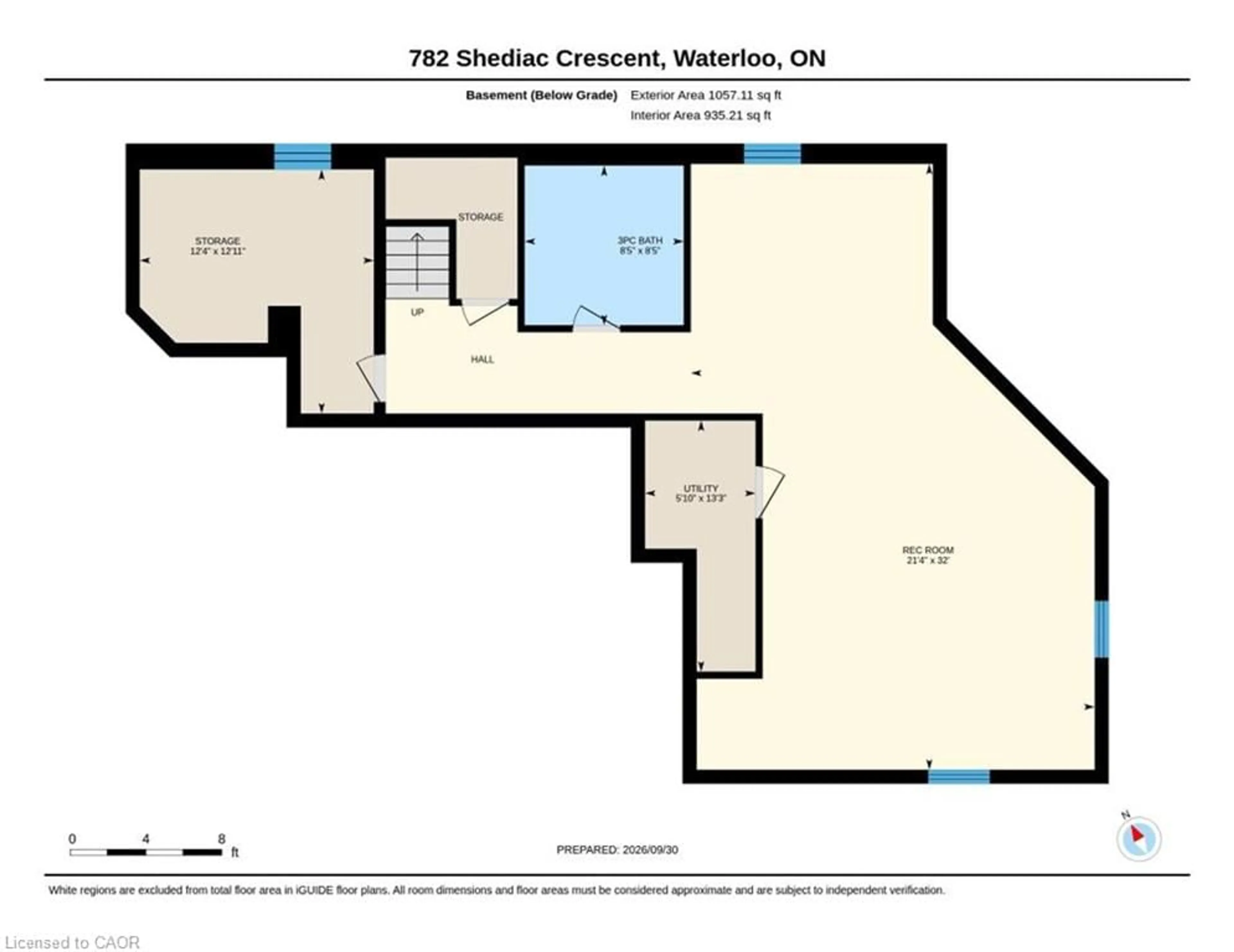 Floor plan for 782 Shediac Cres, Waterloo Ontario N2K 4H5