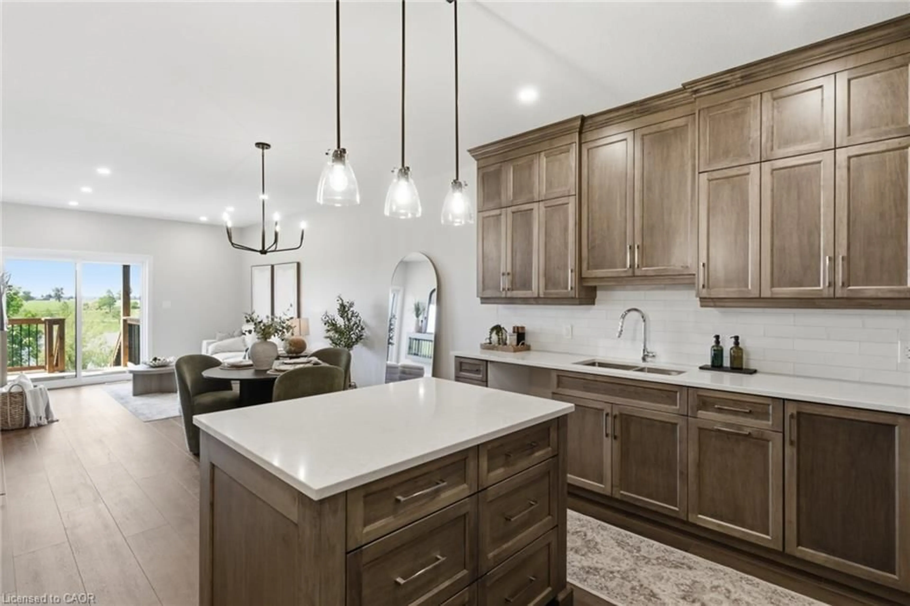 Open concept kitchen, ceramic/tile floor for 29 Weymouth St #27, Elmira Ontario N3B 0G3