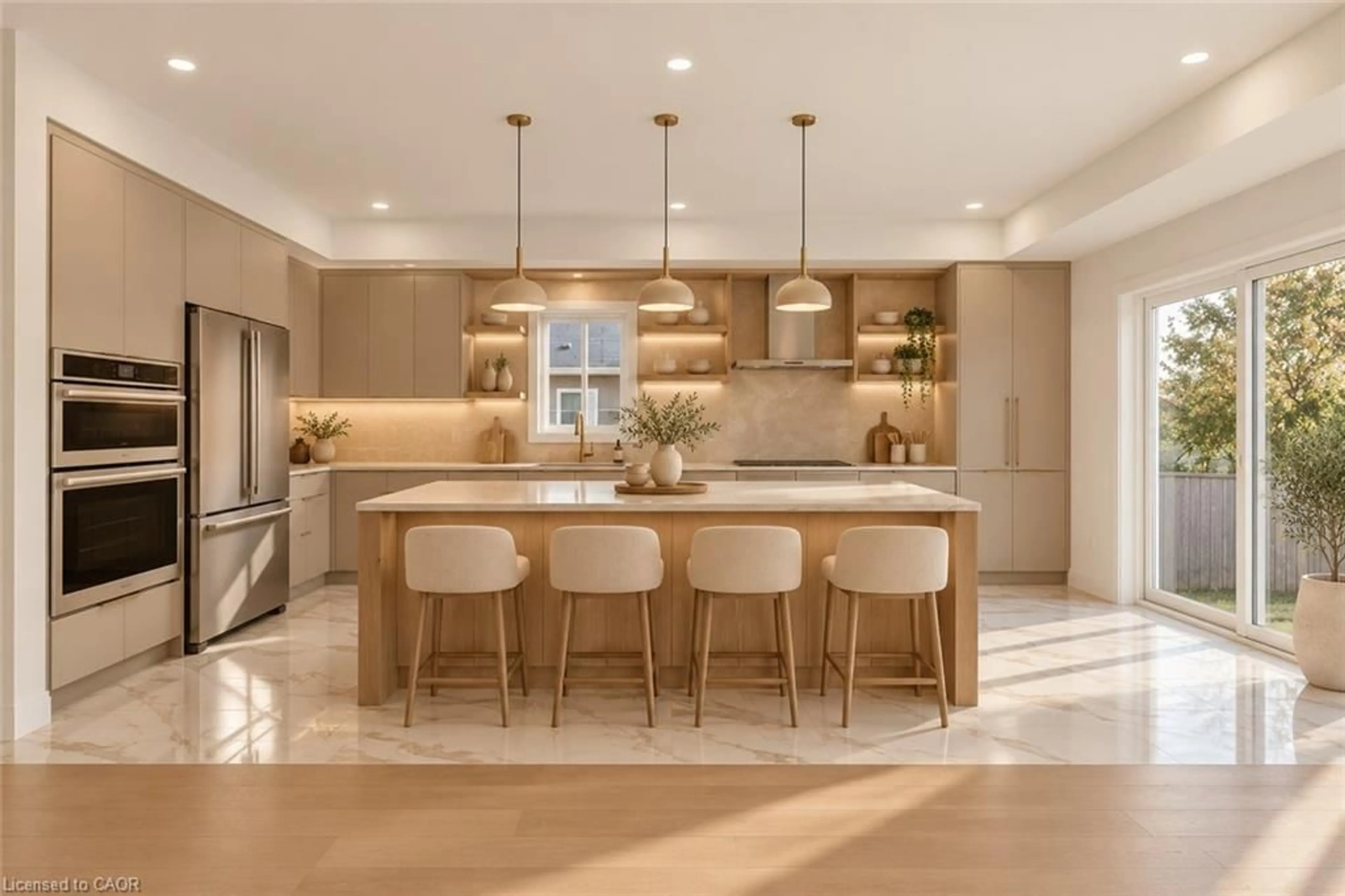 Contemporary kitchen, ceramic/tile floor for 18 Miles Rd, Hamilton Ontario L8W 1E1