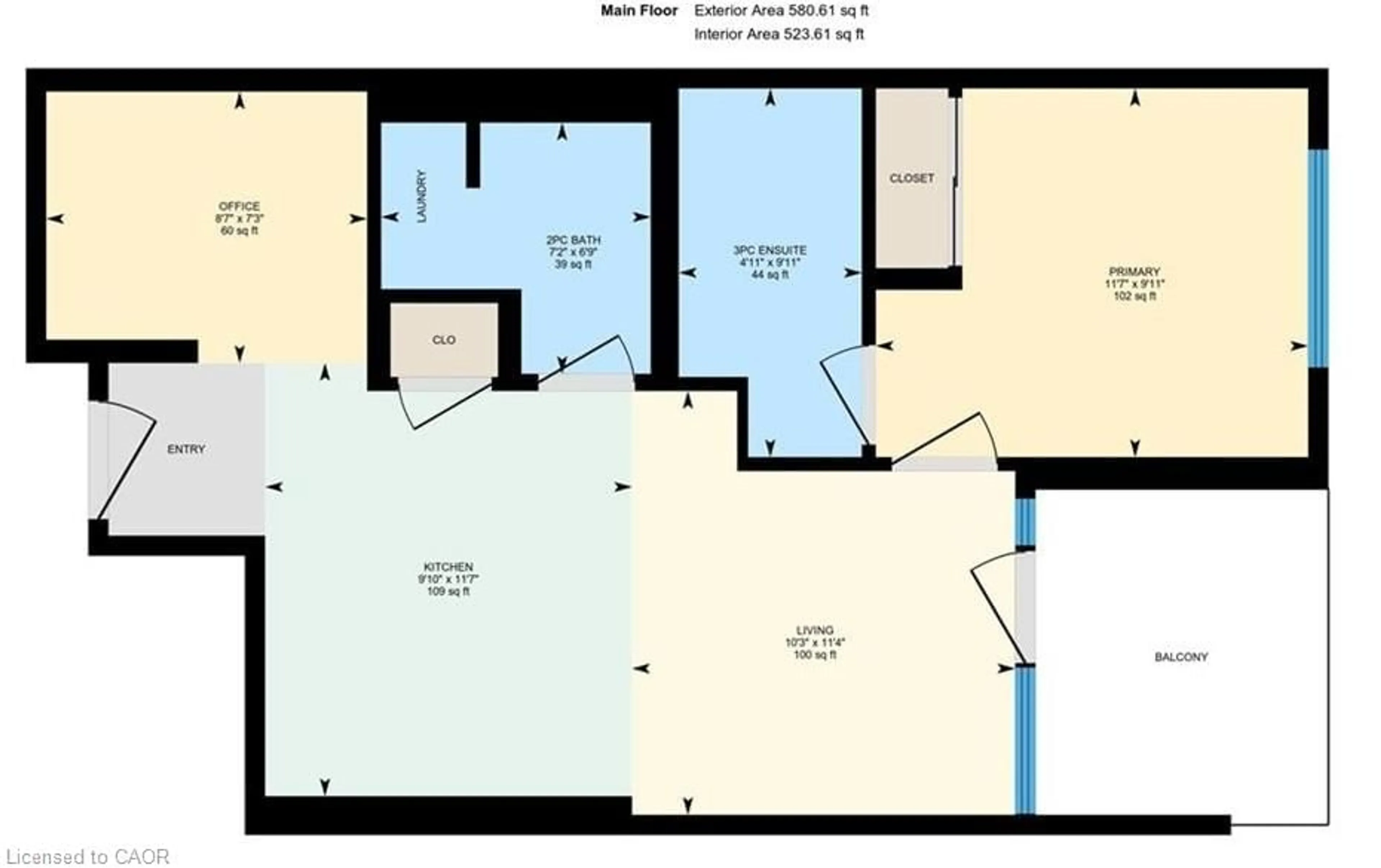 Floor plan for 60 Frederick St #2913, Kitchener Ontario N2H 0C7