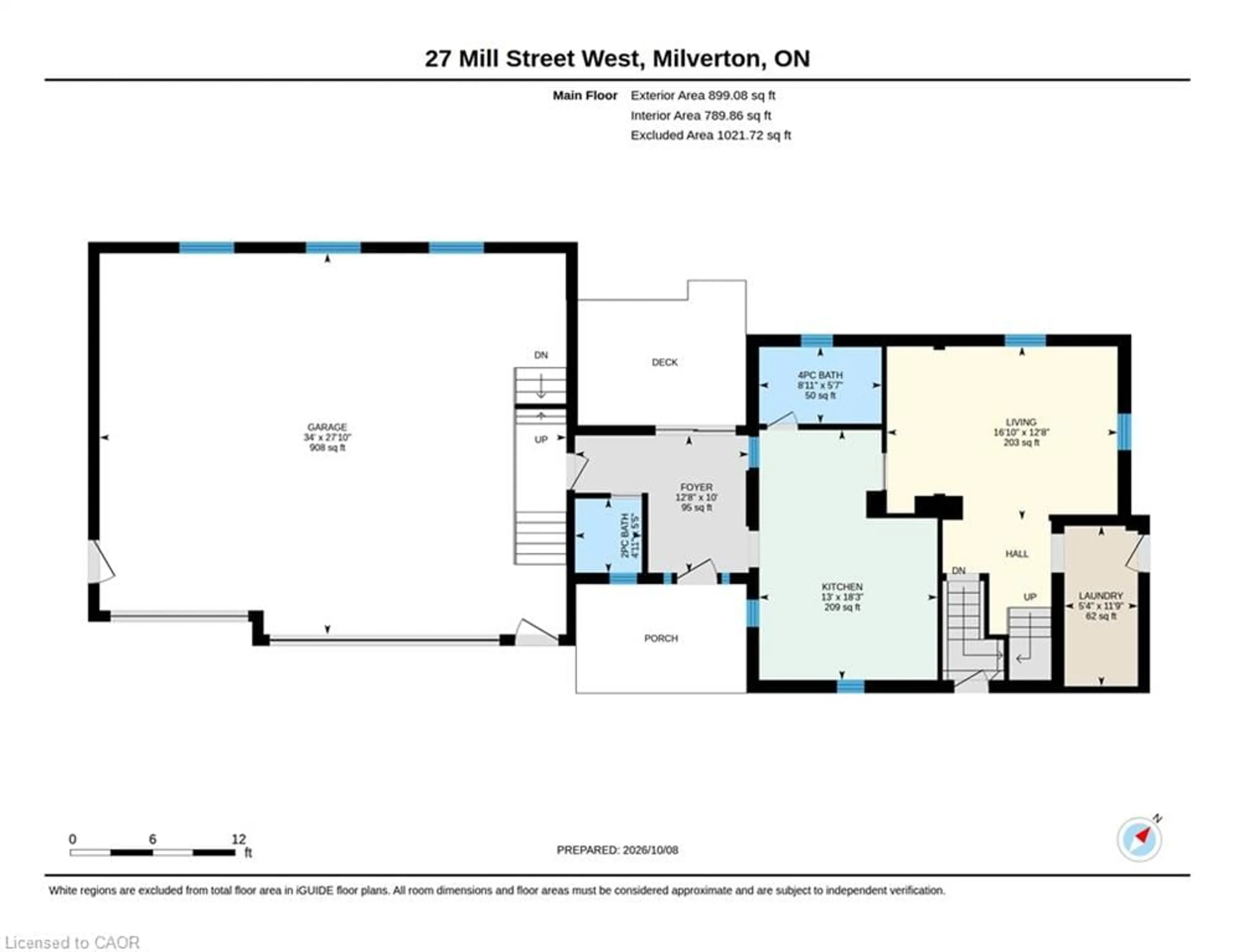 Floor plan for 27 Mill St, Milverton Ontario N0K 1M0