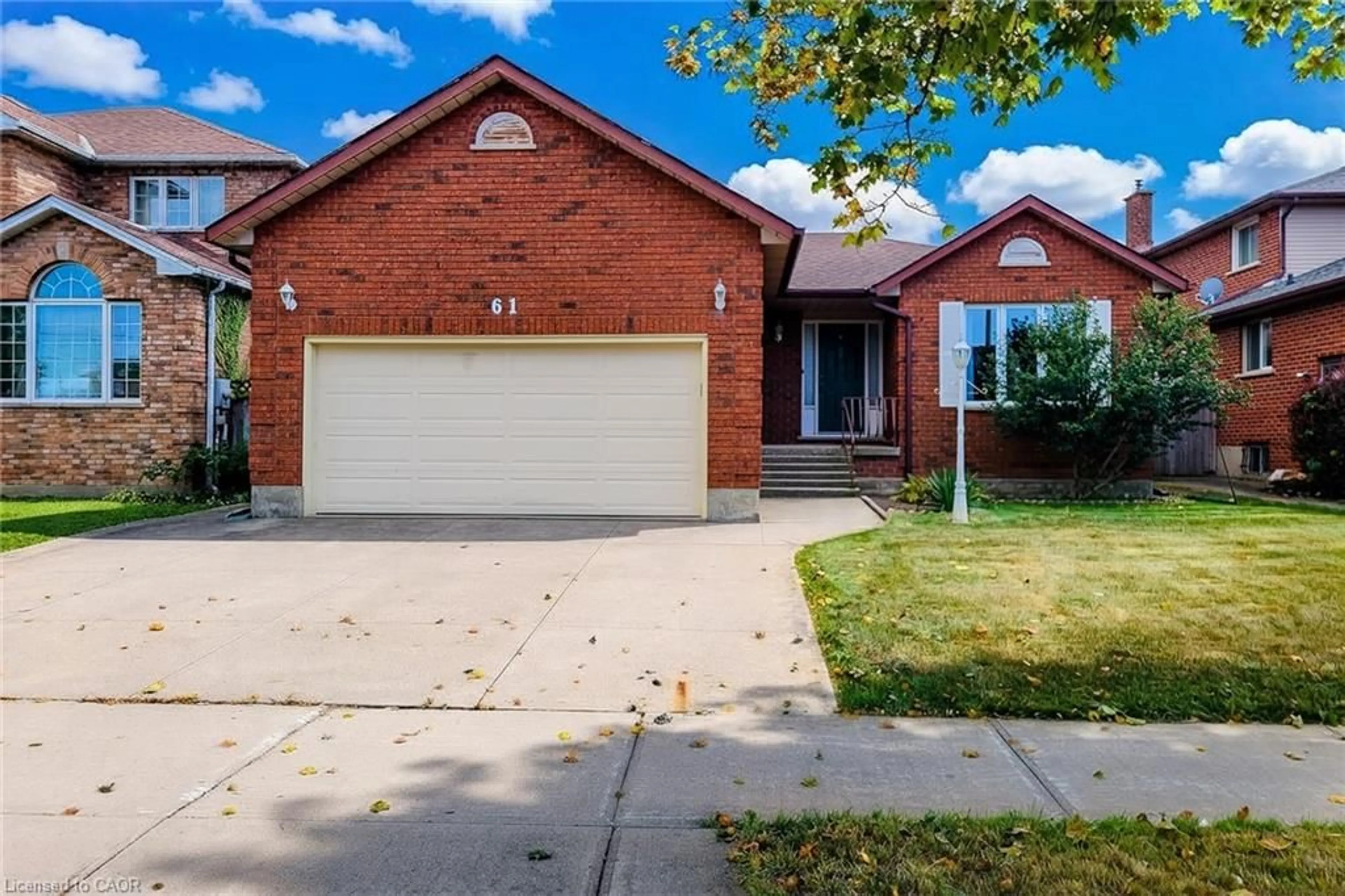 Home with brick exterior material, street for 61 Highland Rd, Stoney Creek Ontario L8J 2T7
