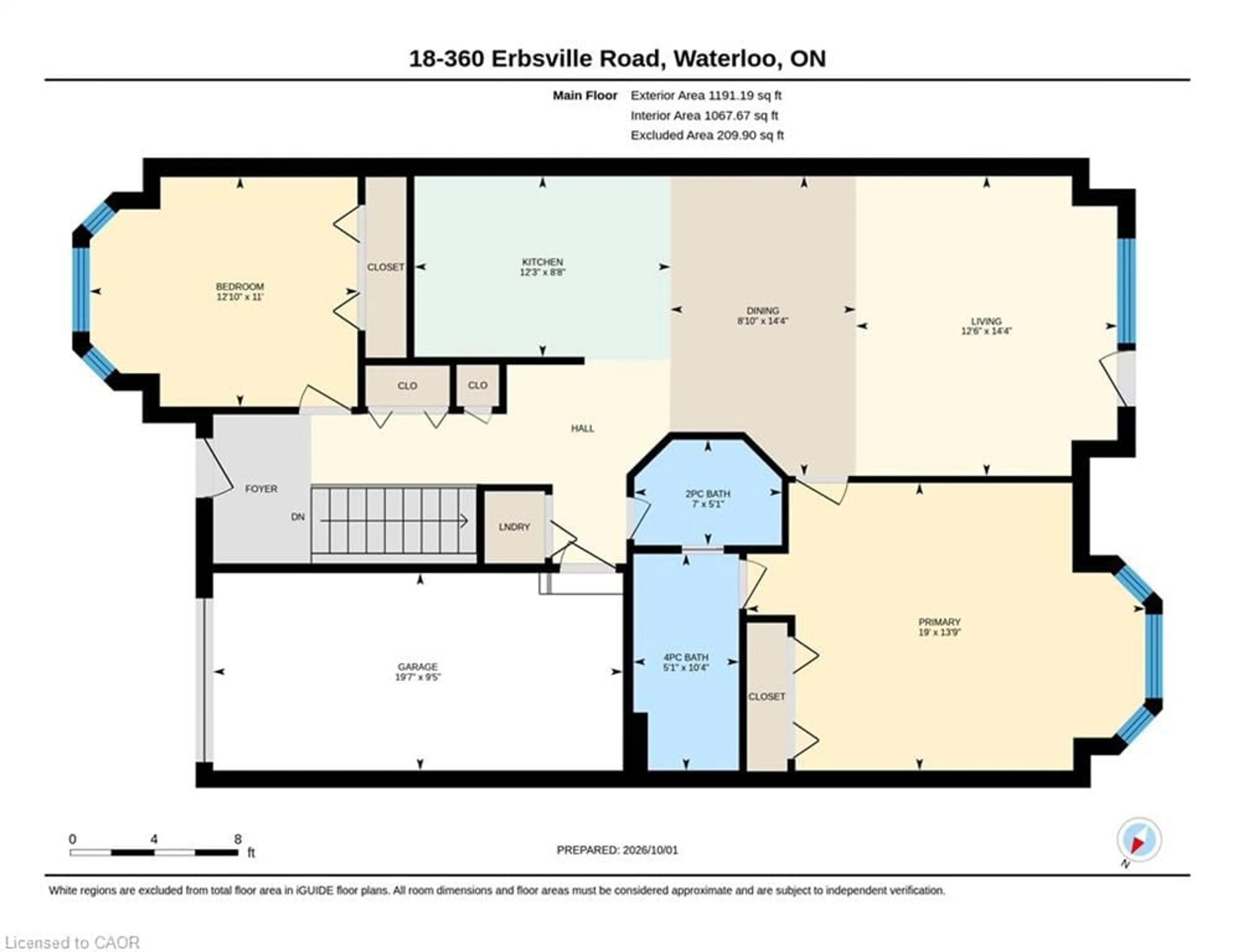 Floor plan for 360 Erbsville Rd #18, Waterloo Ontario N2T 2W2