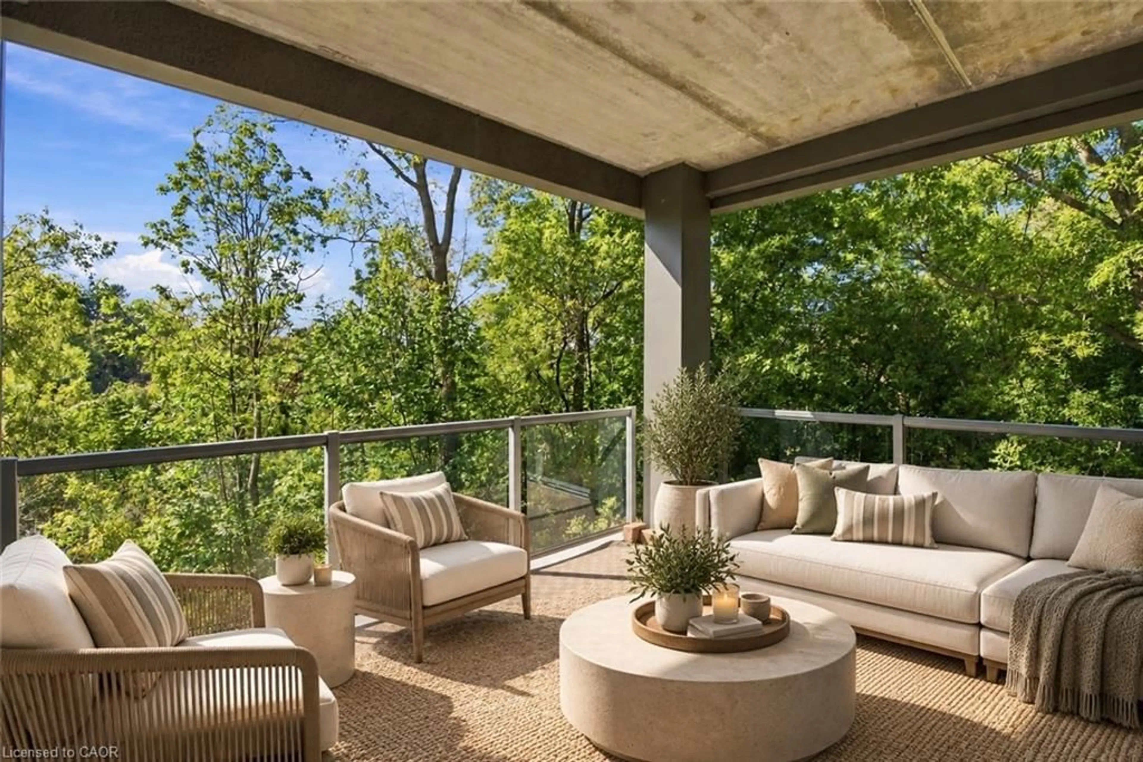 Patio, water/lake/river/ocean view for 77 Yates St #201, St. Catharines Ontario L2R 5R7