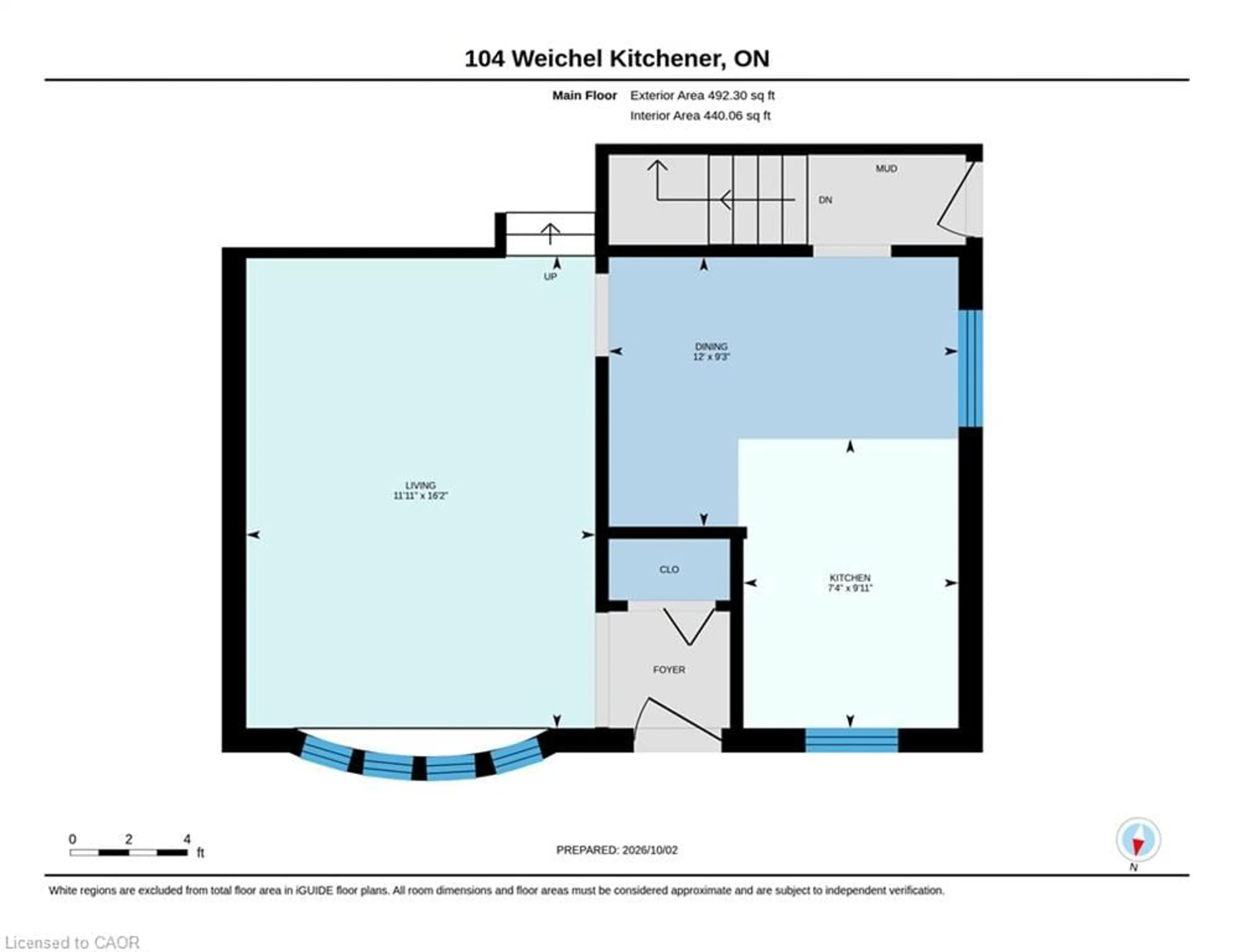Floor plan for 104 Weichel St, Kitchener Ontario N2M 2A6