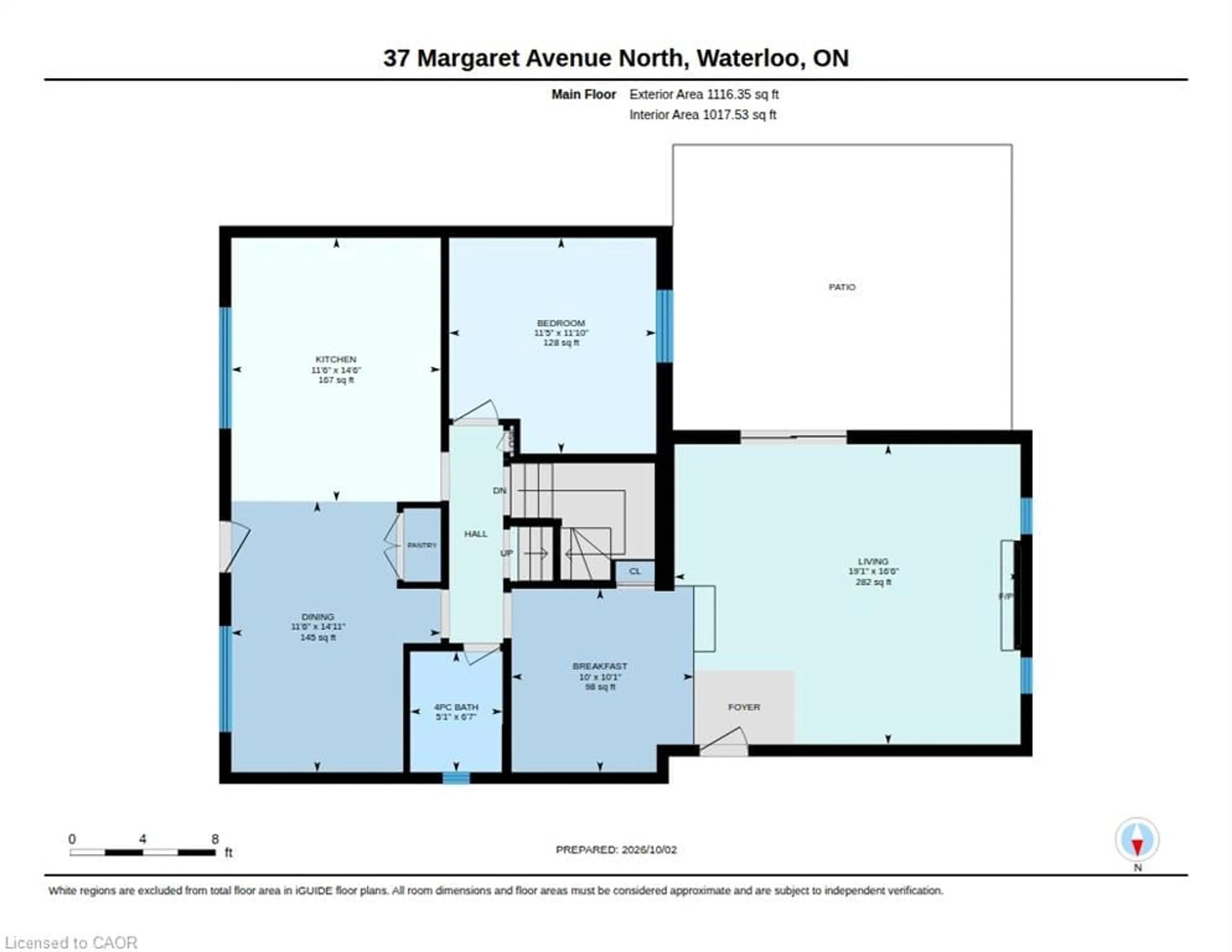 Floor plan for 37 Margaret Ave, Waterloo Ontario N2J 3P3