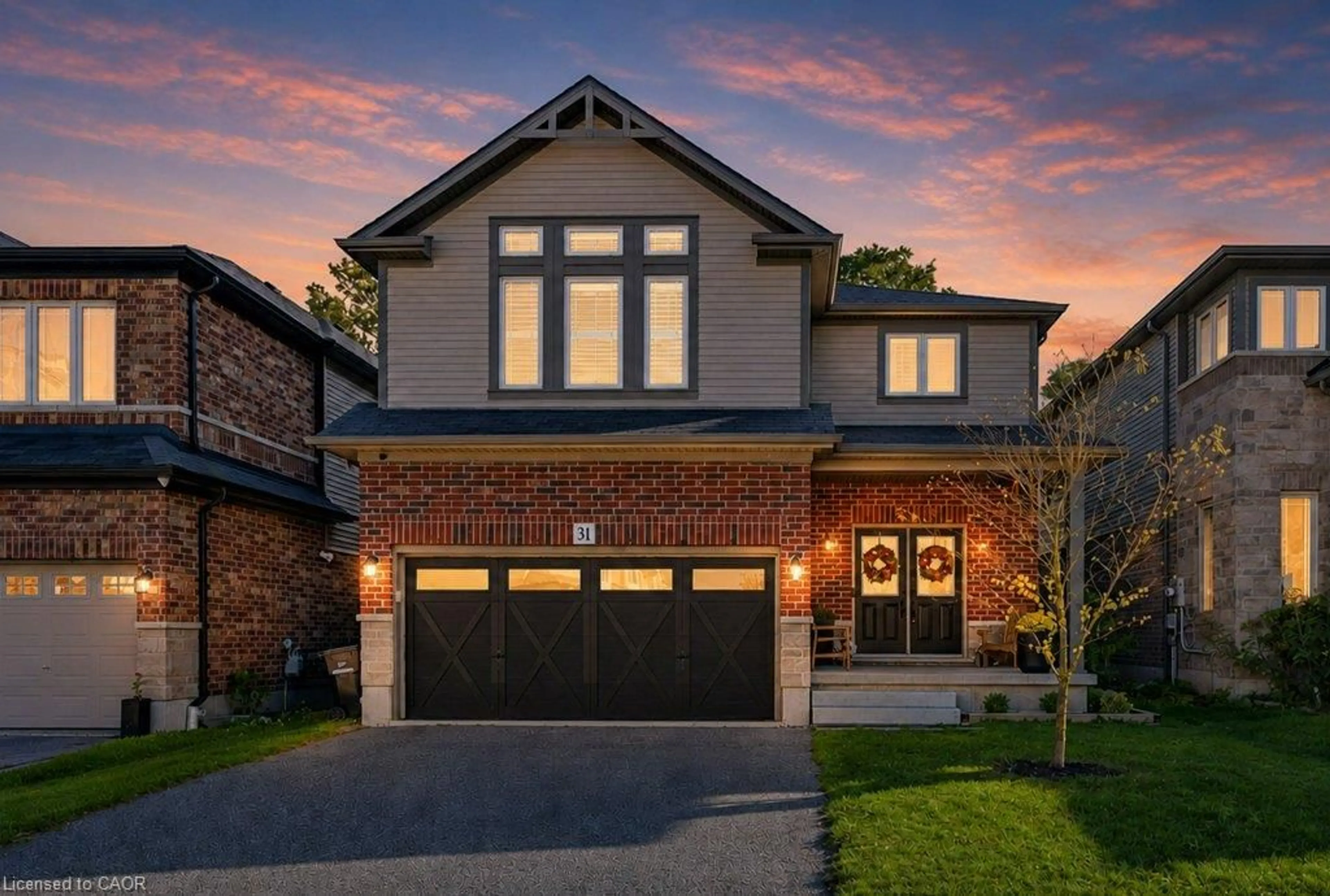 Home with brick exterior material, street for 31 Elmbank Trail, Kitchener Ontario N2R 0B3