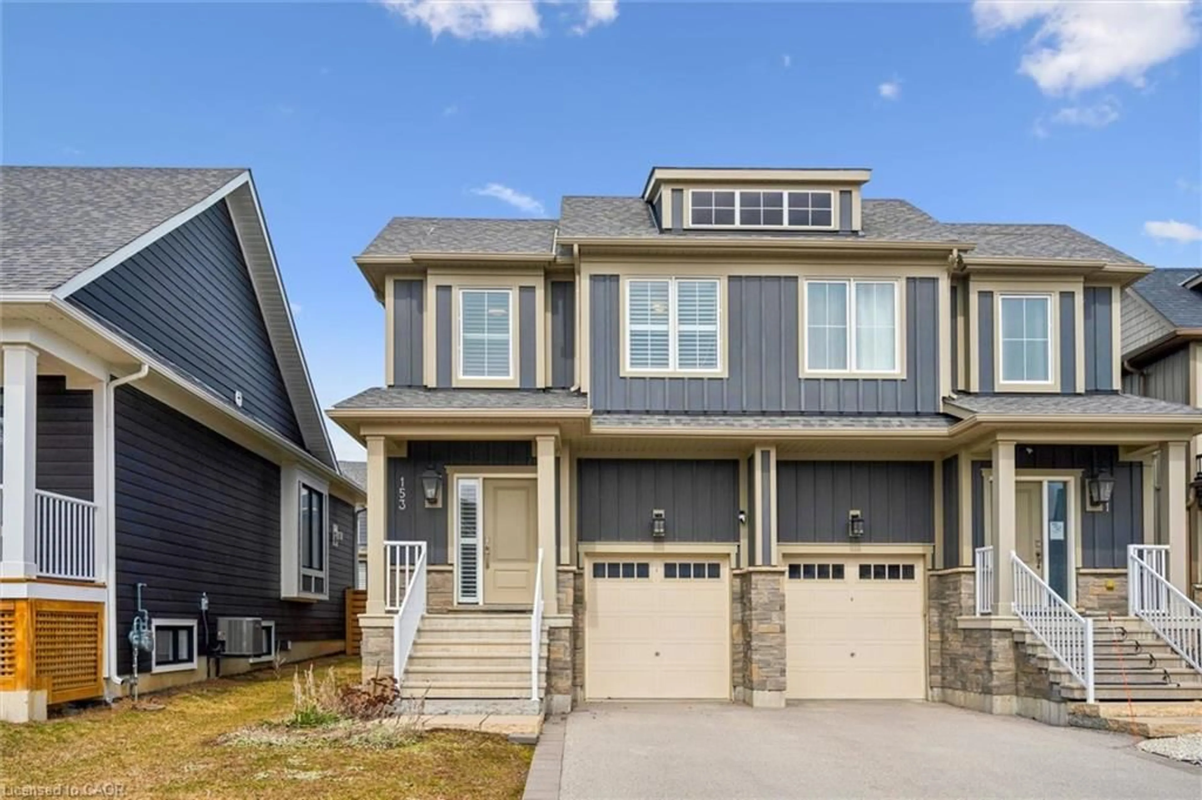 Home with vinyl exterior material, street for 153 Yellow Birch Cres, The Blue Mountains Ontario L9Y 0Y5