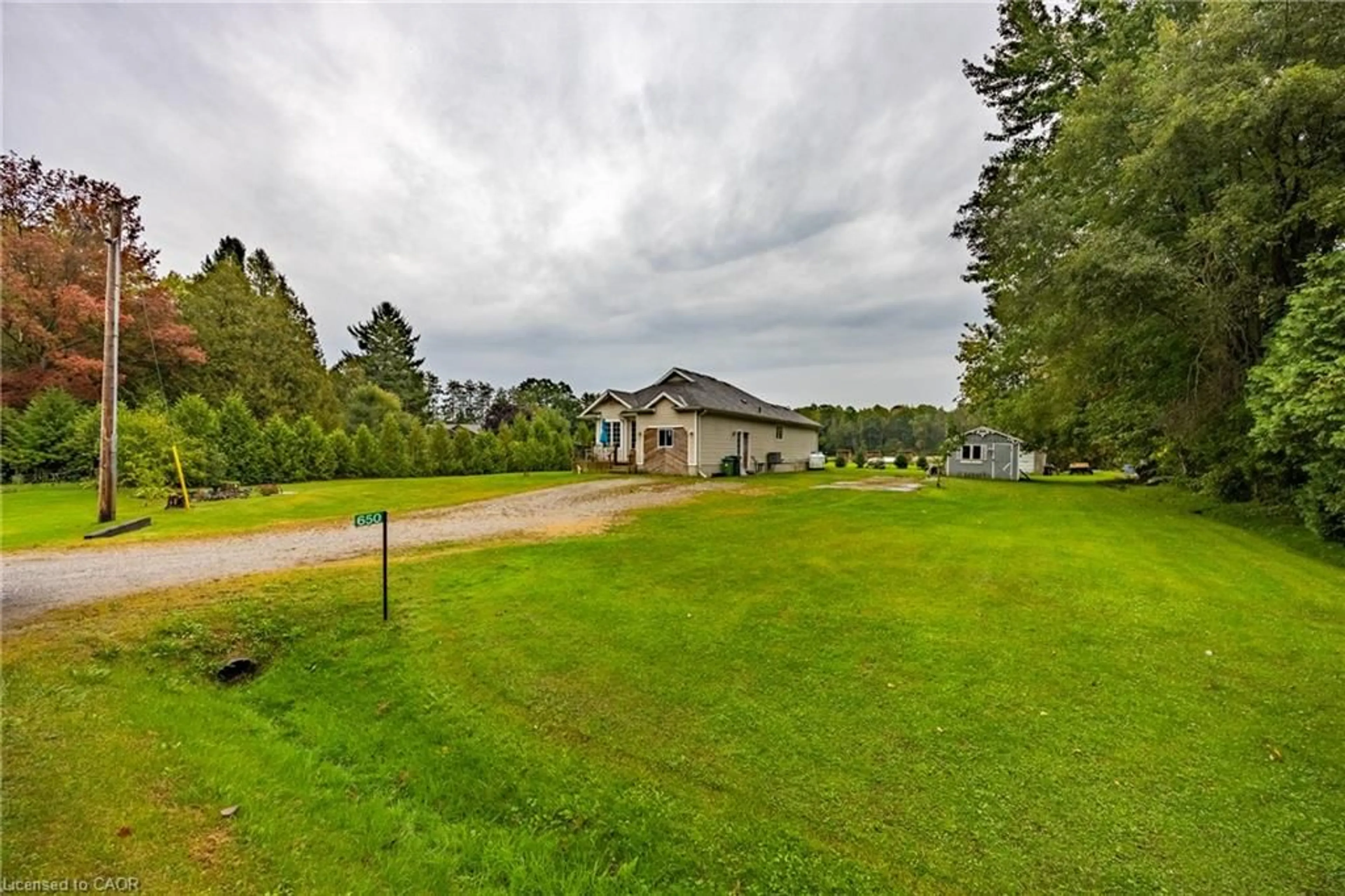 A pic from outside/outdoor area/front of a property/back of a property/a pic from drone, water/lake/river/ocean view for 650 Charlotteville Rd 7 Rd, Simcoe Ontario N3Y 4K5