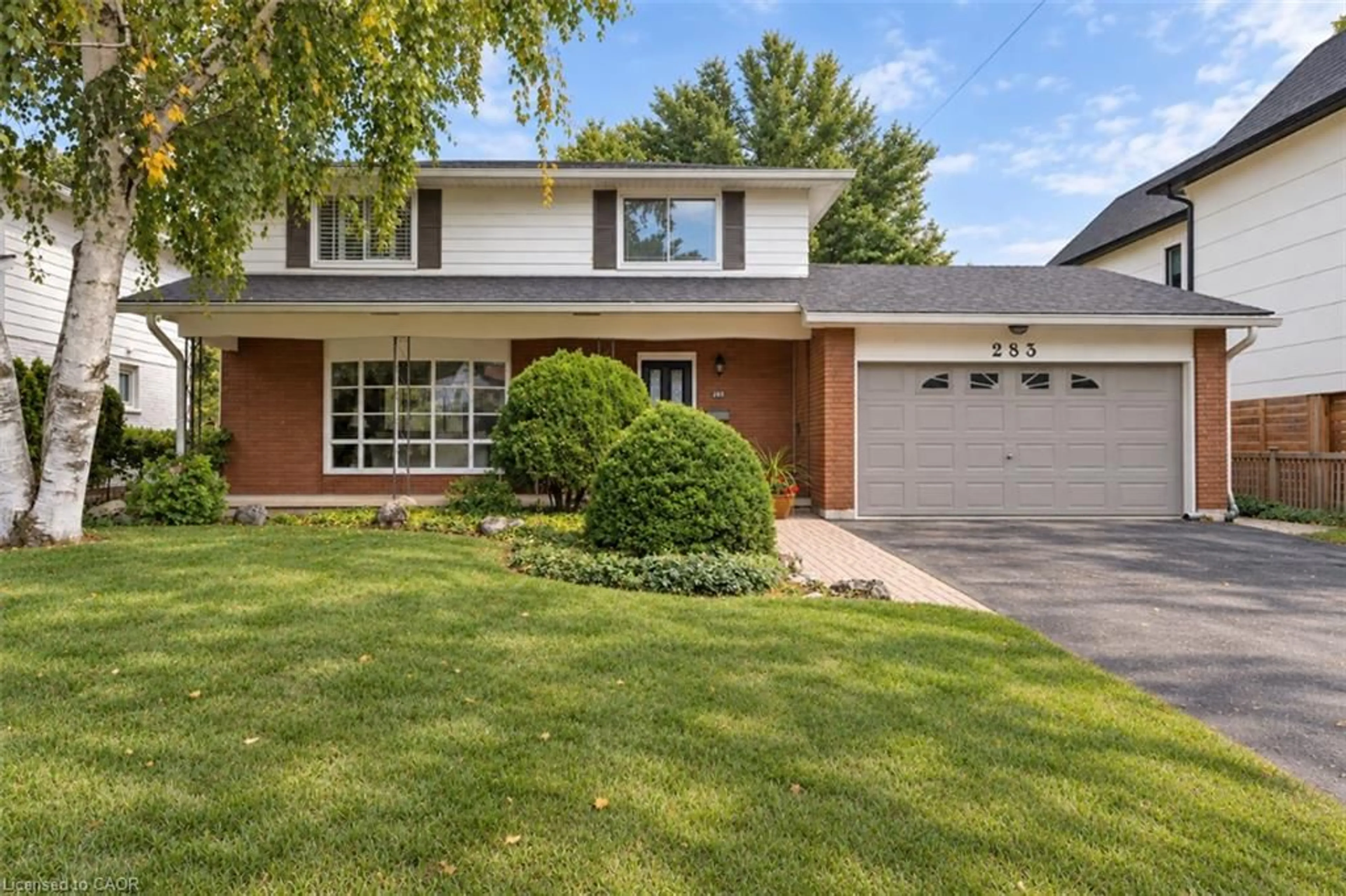 Home with brick exterior material, street for 283 Belvenia Rd, Burlington Ontario L7L 2G5