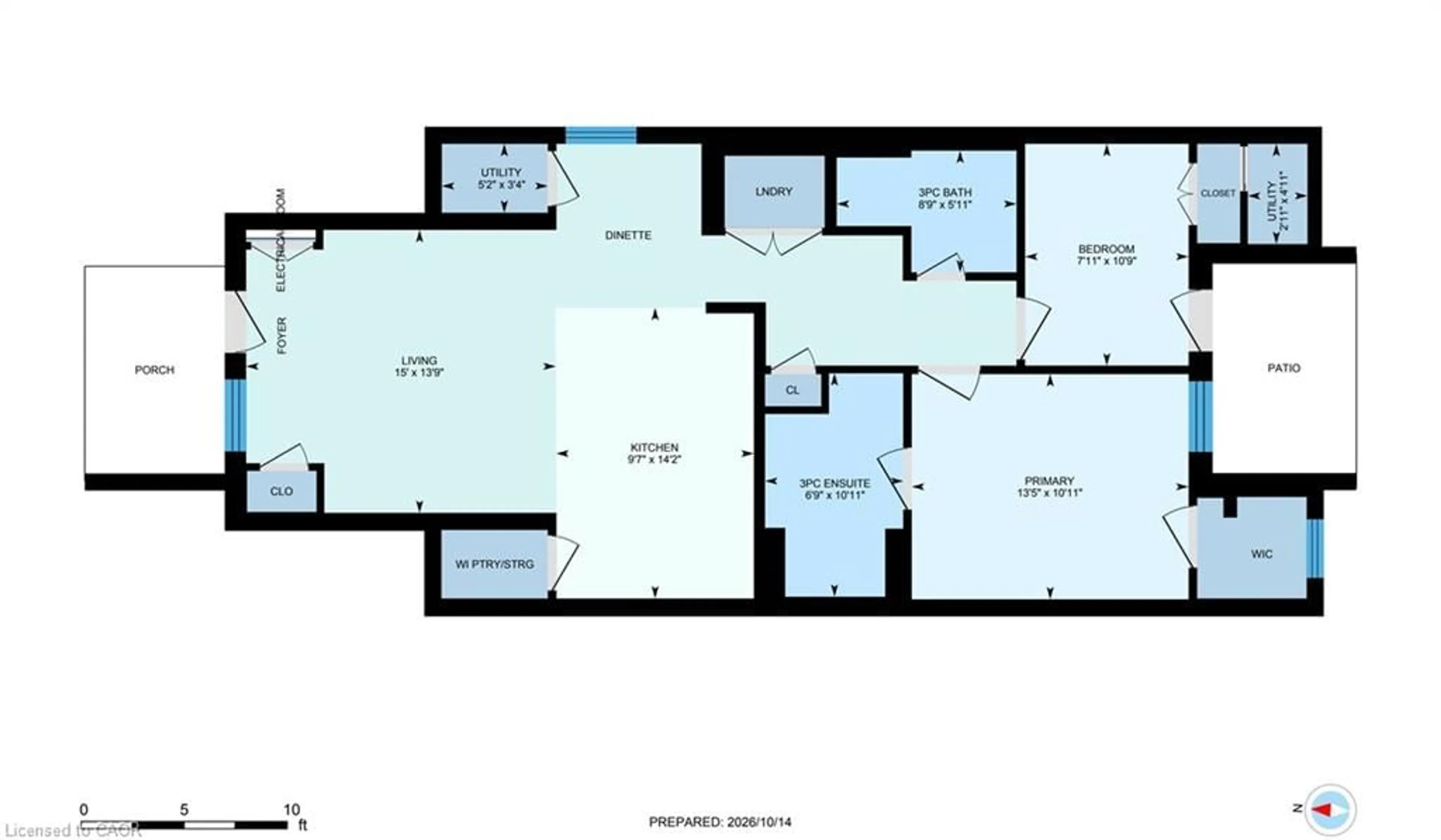 Floor plan for 155 Thomas Slee Dr #3A, Kitchener Ontario N2P 2X5
