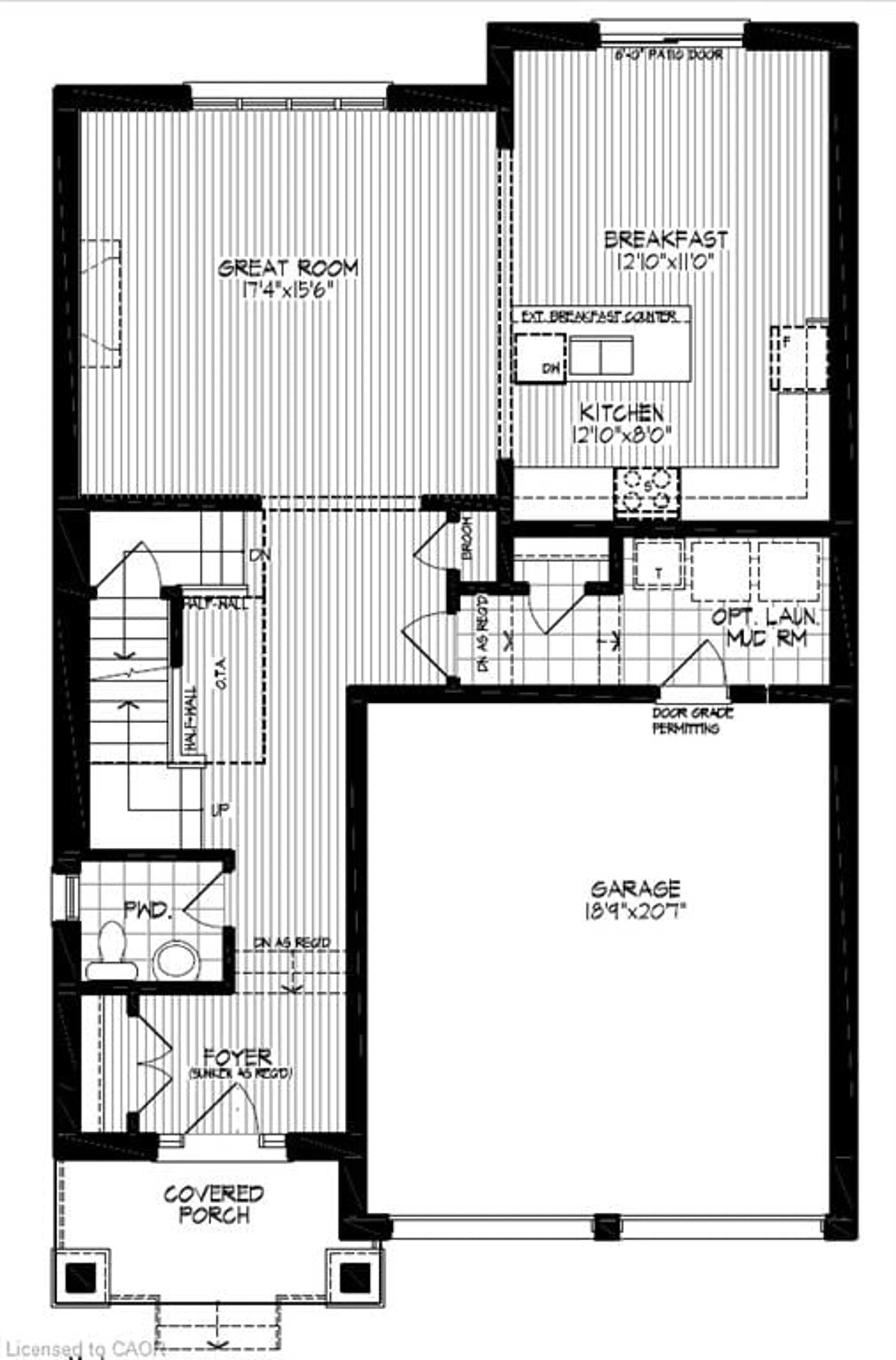 Floor plan for 22 Wild Chicory St #Lot 0071, Kitchener Ontario N2P 0J1