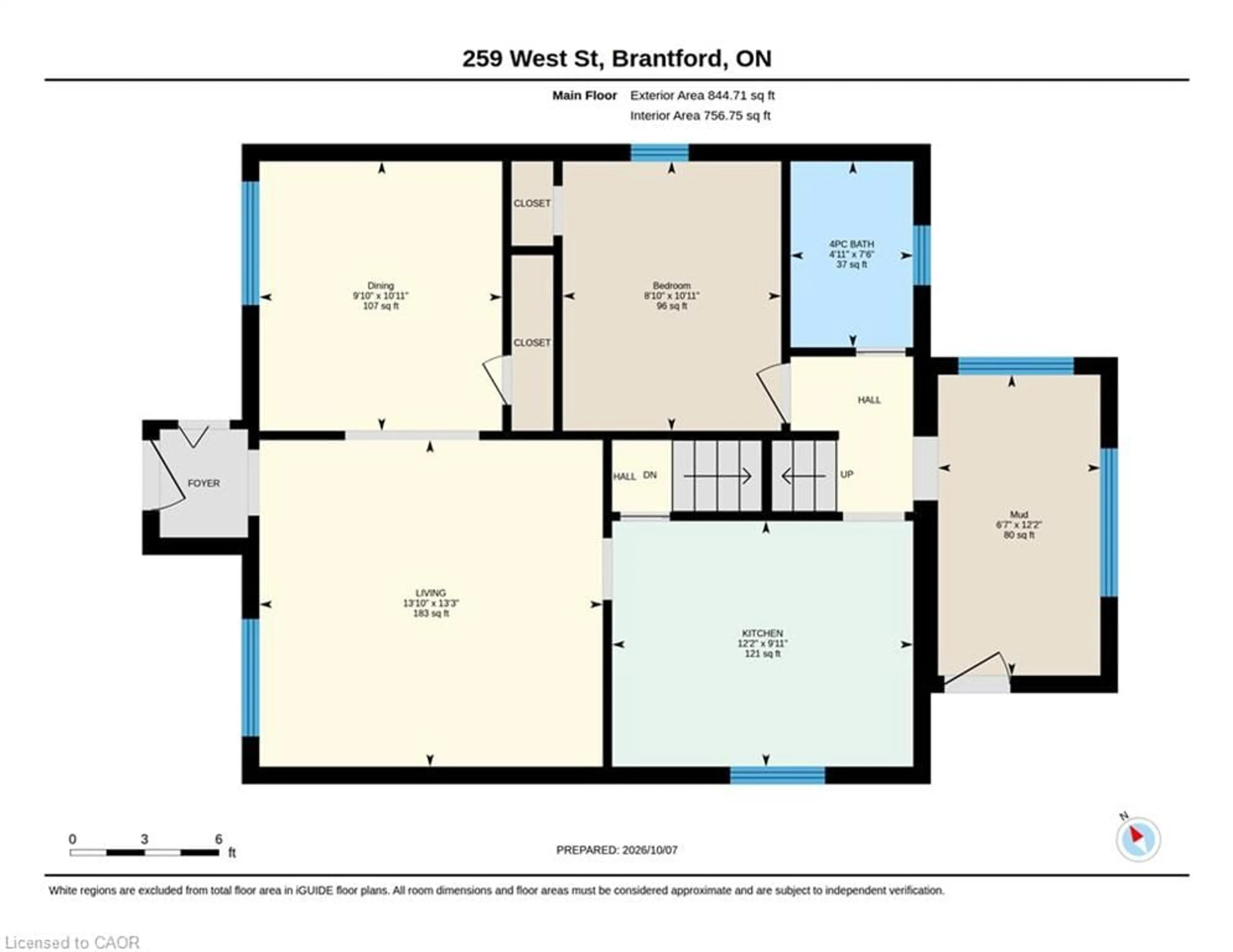 Floor plan for 259 West St, Brantford Ontario N3R 3V4