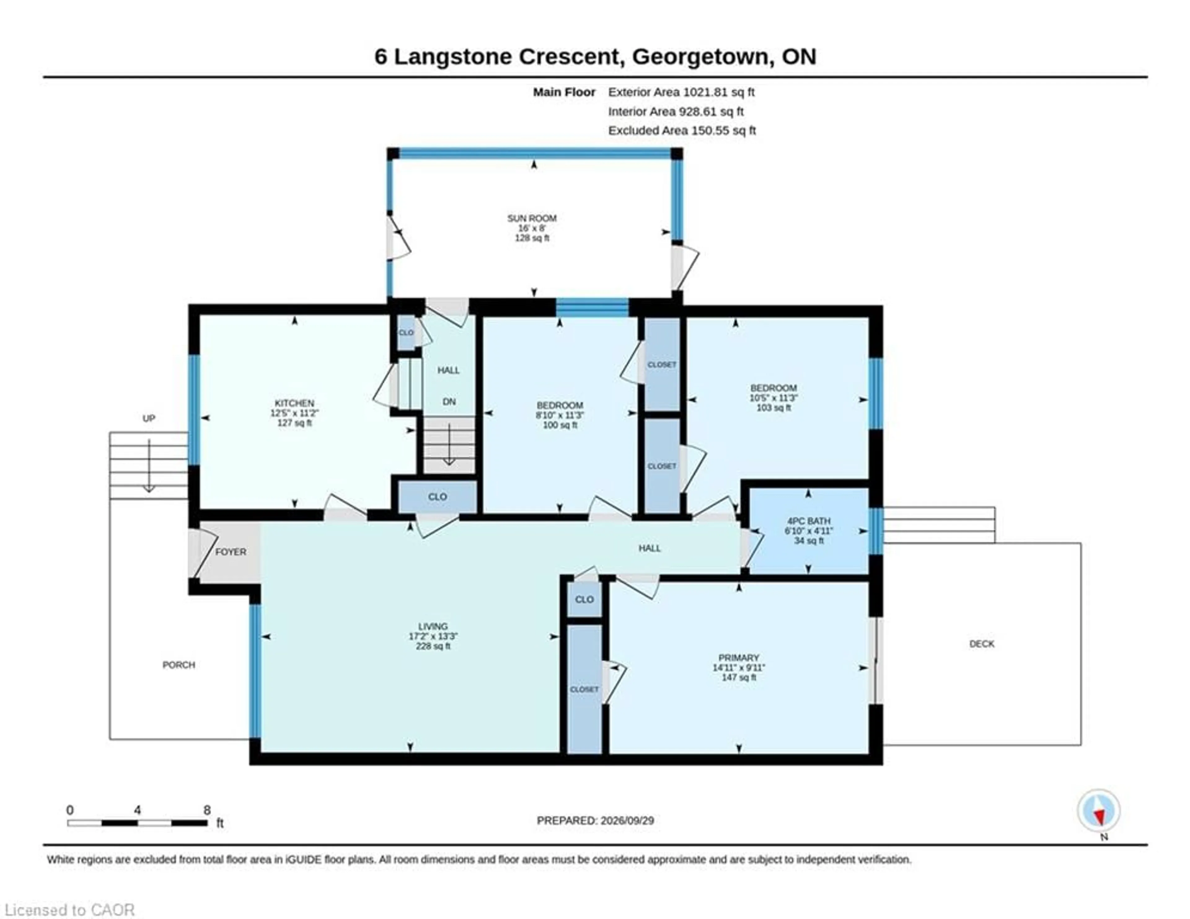 Floor plan for 6 Langstone Cres, Halton Ontario L7G 4N3
