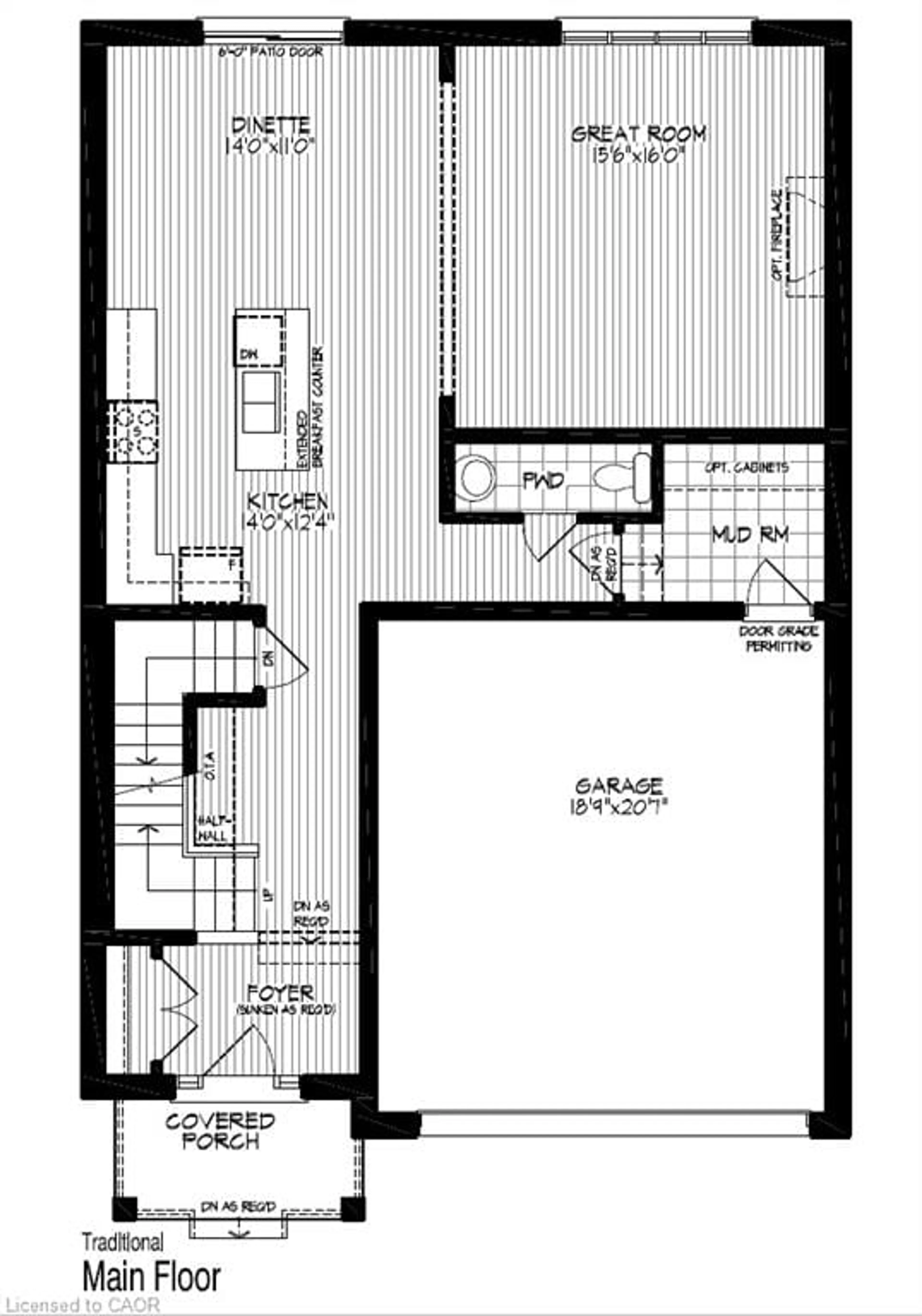 Floor plan for 129 Jacob Detweiller Dr #Lot 0092, Kitchener Ontario N2P 0J1