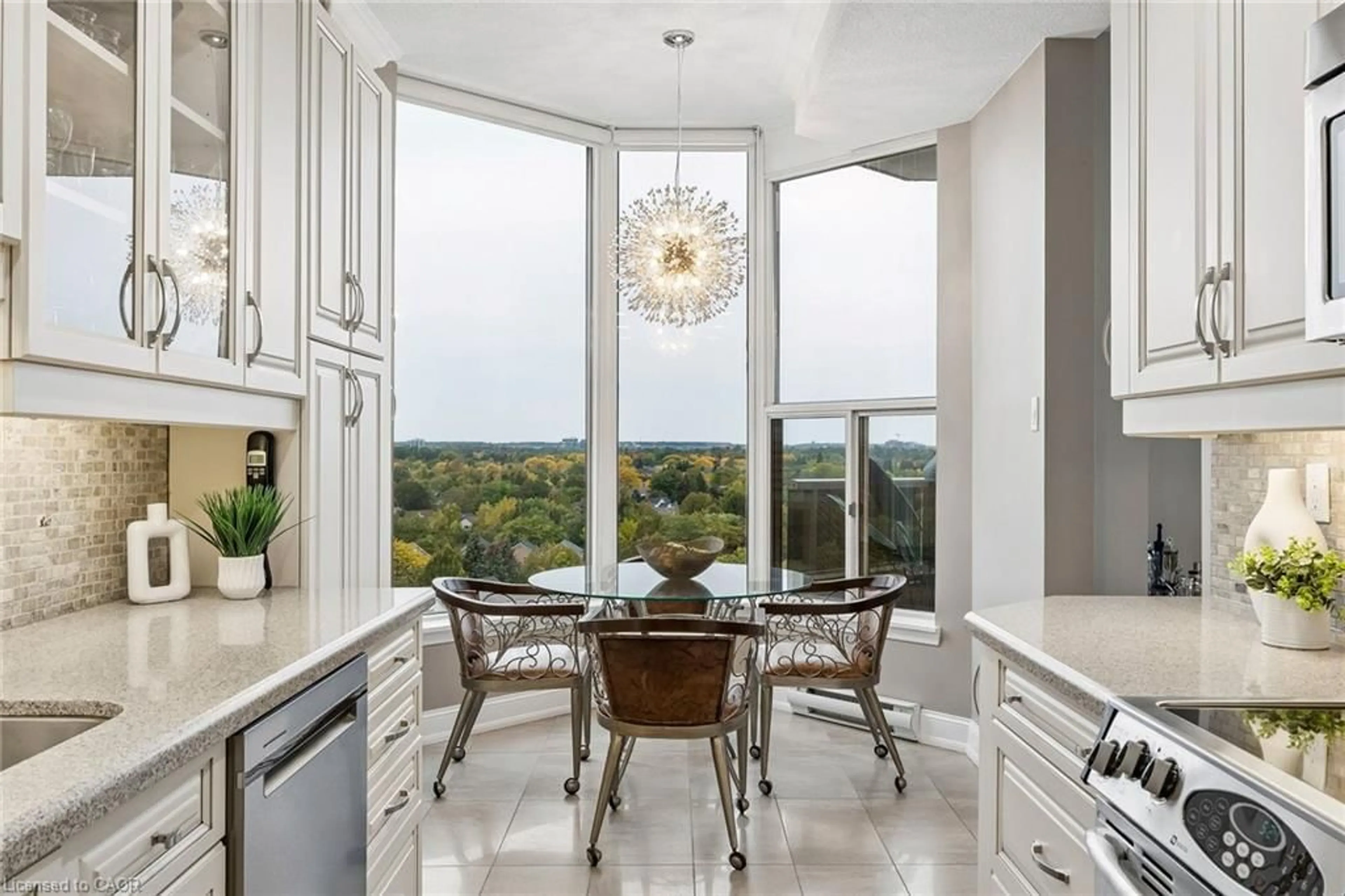 Contemporary kitchen, ceramic/tile floor for 1905 Pilgrims Way, Oakville Ontario L6M 2X2