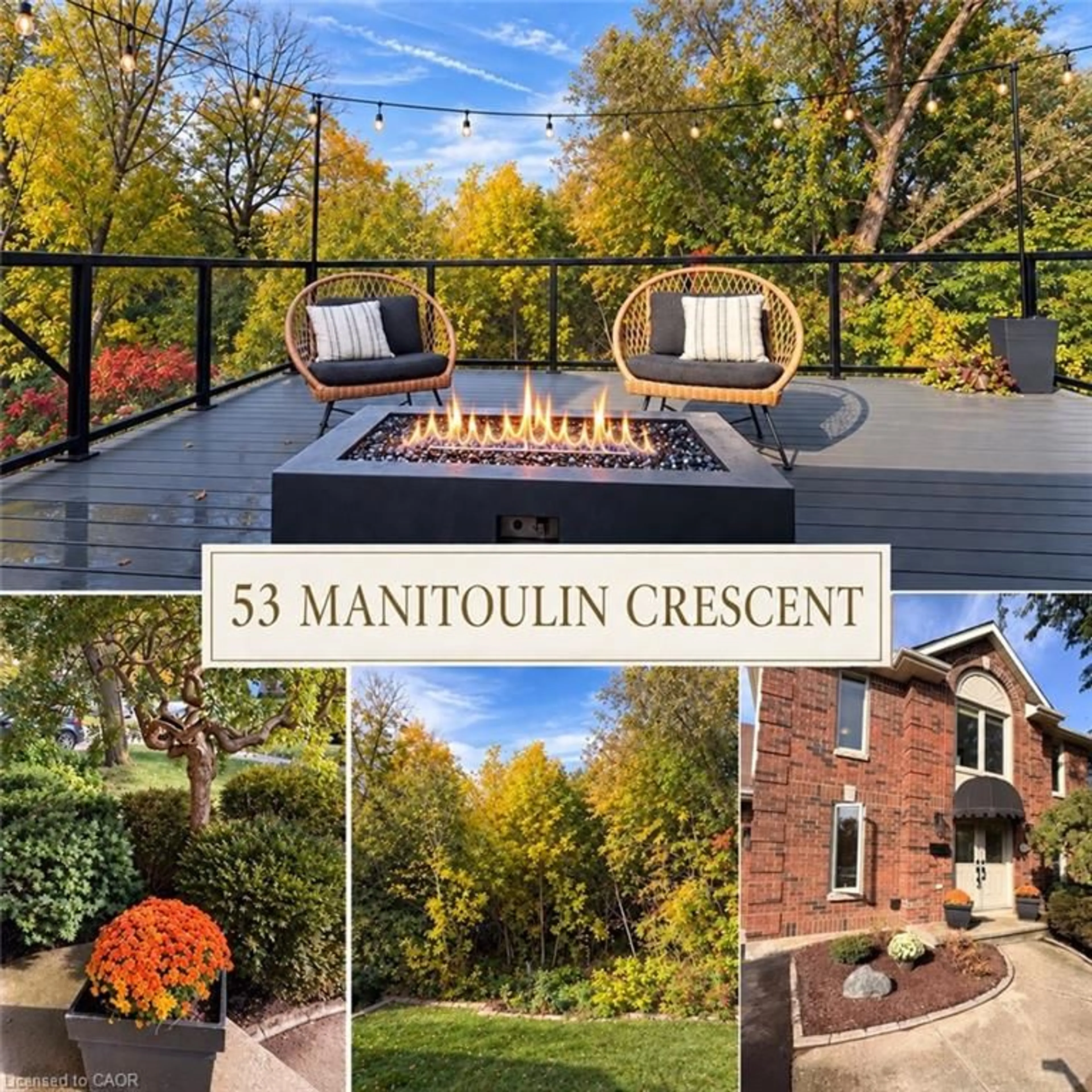 A pic from outside/outdoor area/front of a property/back of a property/a pic from drone, street for 53 Manitoulin Cres, Kitchener Ontario N2A 3J4