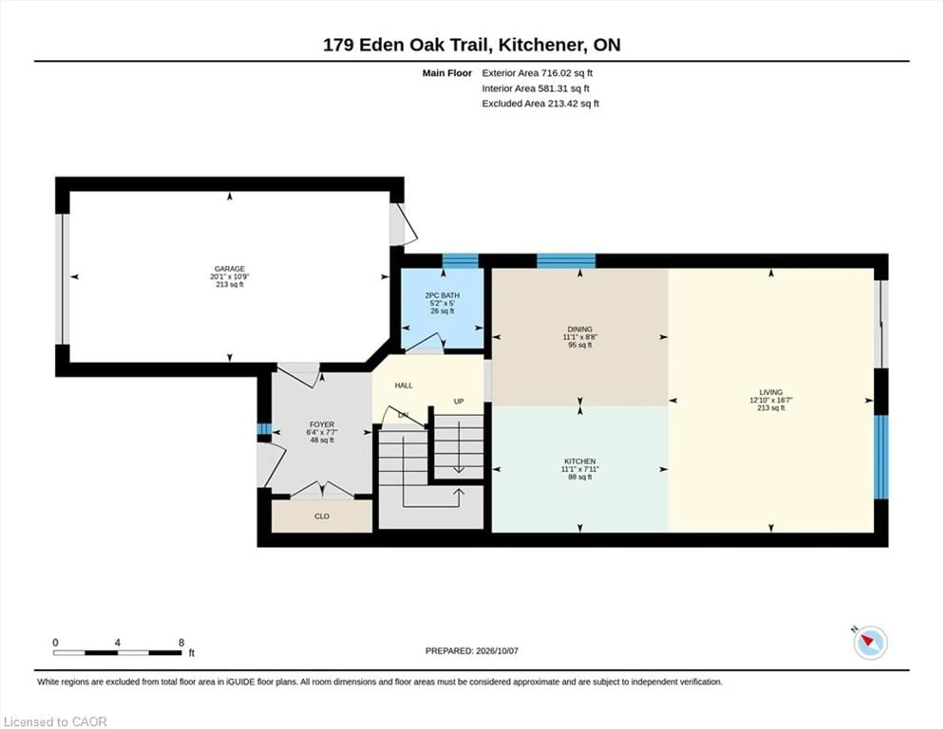 Floor plan for 179 Eden Oak Trail, Kitchener Ontario N2A 0H6
