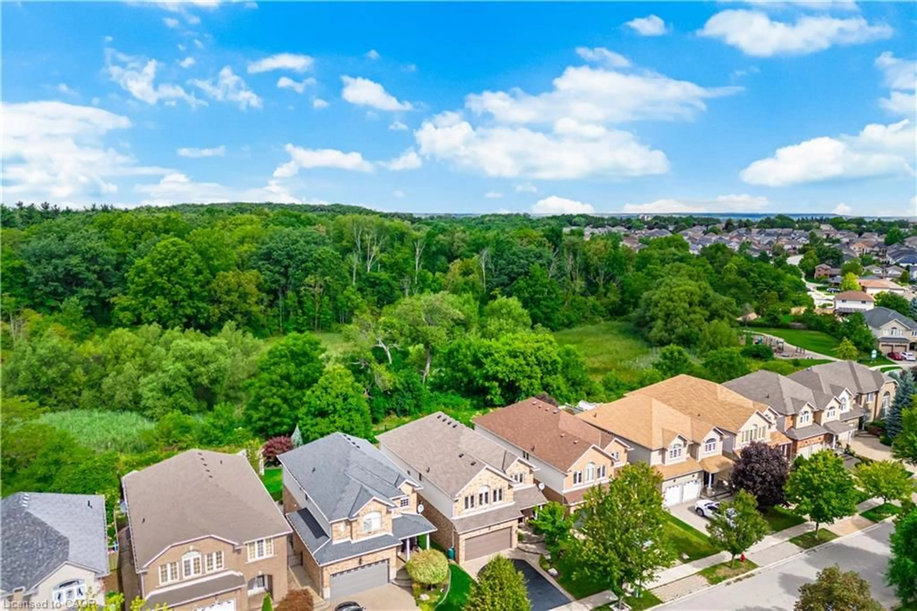 A pic from outside/outdoor area/front of a property/back of a property/a pic from drone, city buildings view from balcony for 84 Meadowbank Dr, Hamilton Ontario L9B 2Y1