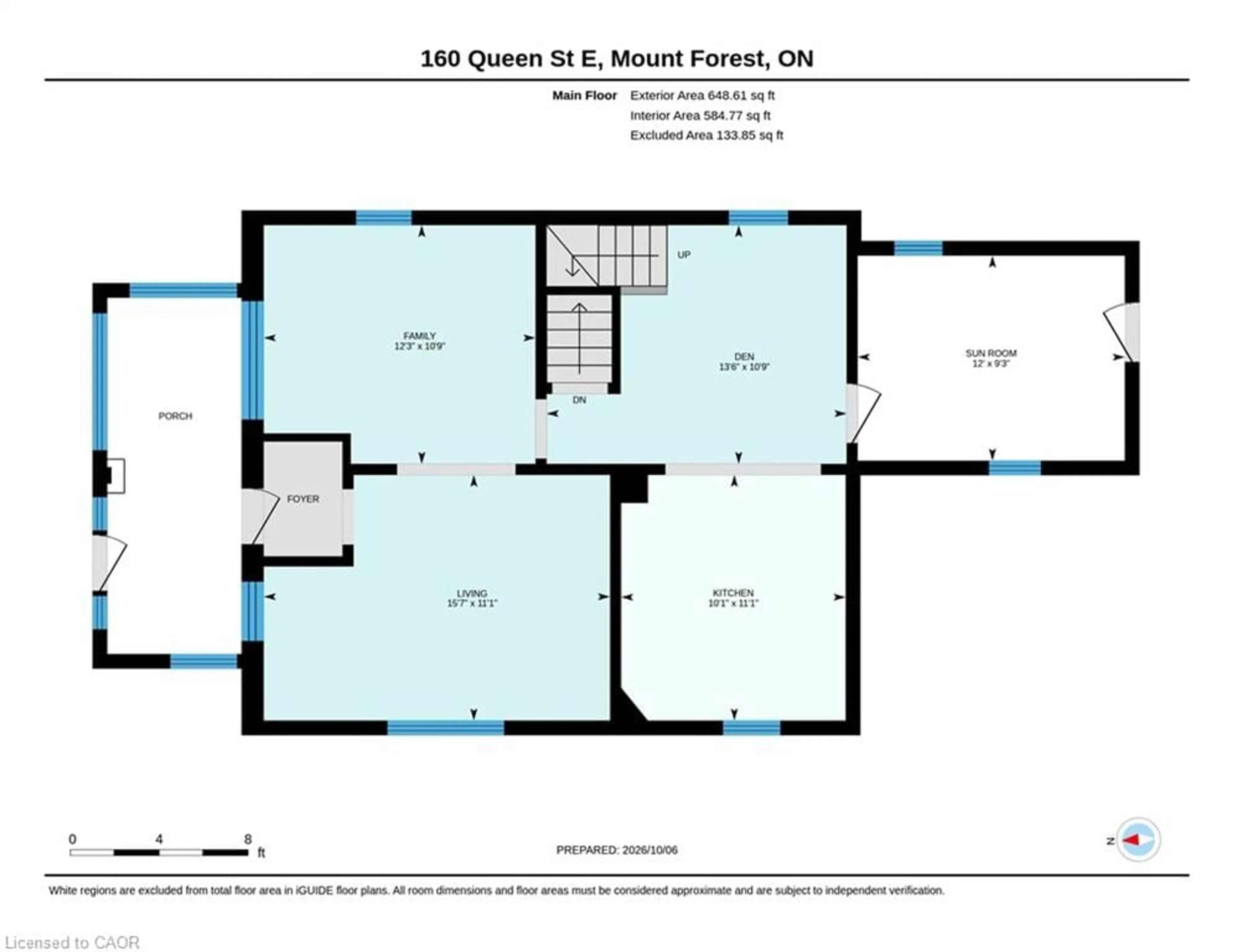 Floor plan for 160 Queen St, Mount Forest Ontario N0G 2L3