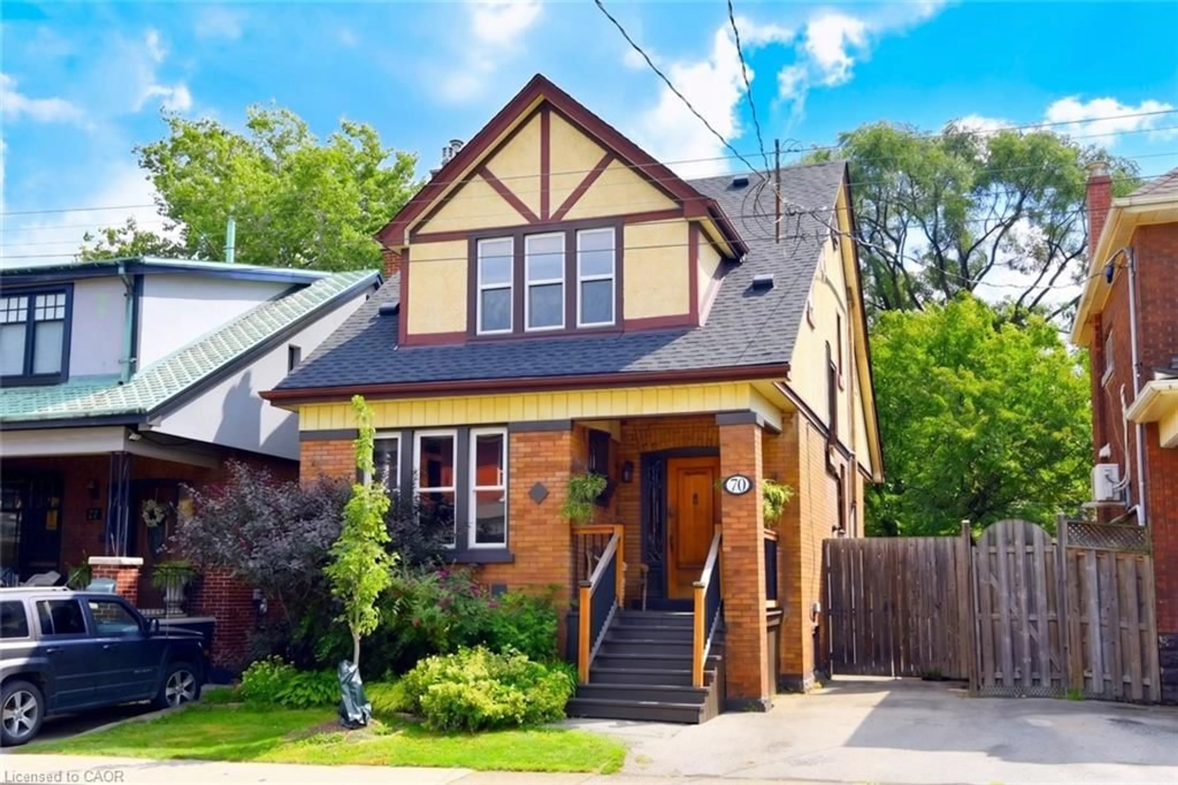 Home with brick exterior material, street for 70 Kensington Ave, Hamilton Ontario L8L 7N9