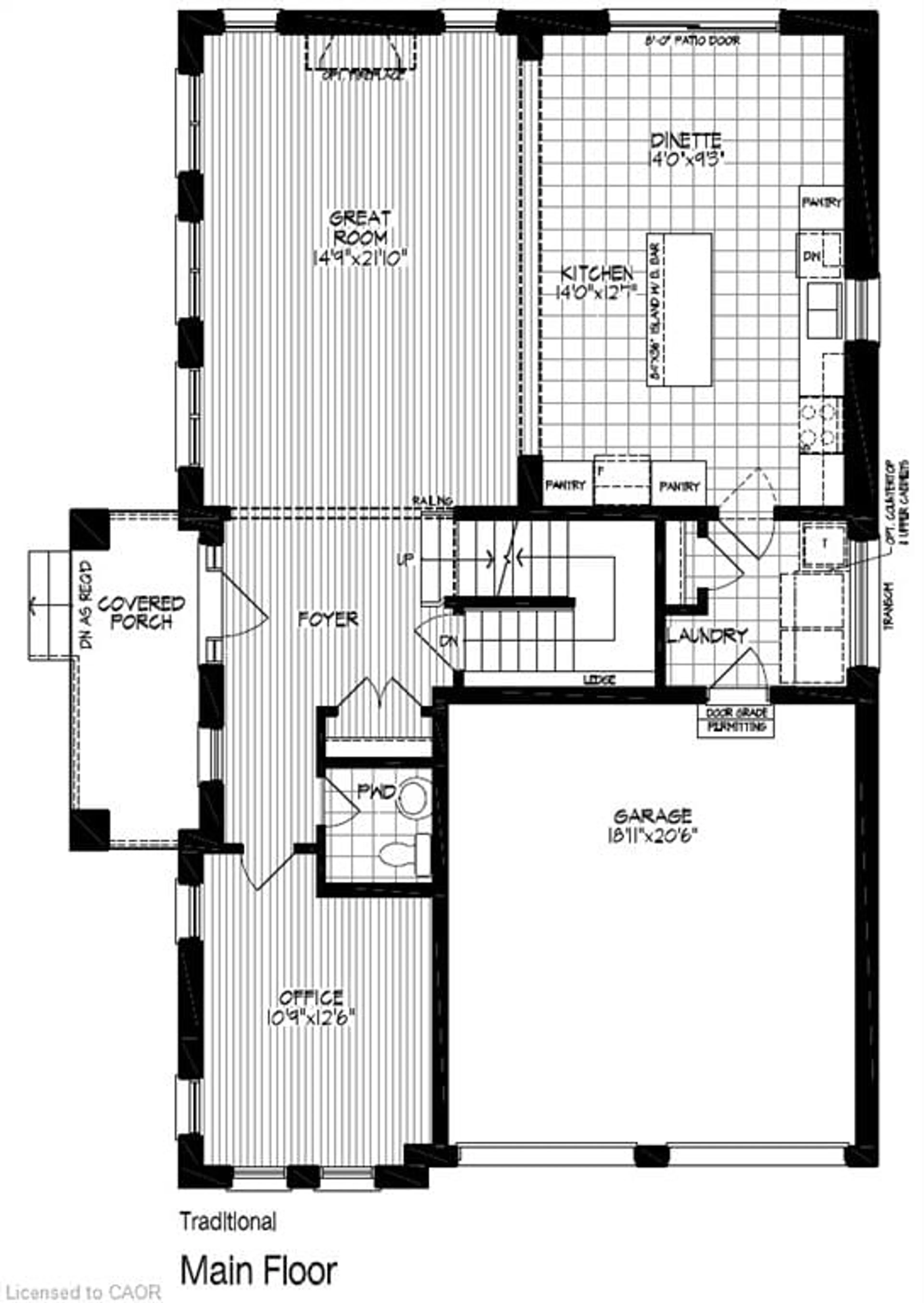 Floor plan for 2 Pine Warbler St #Lot 0036, Kitchener Ontario N2P 0J1