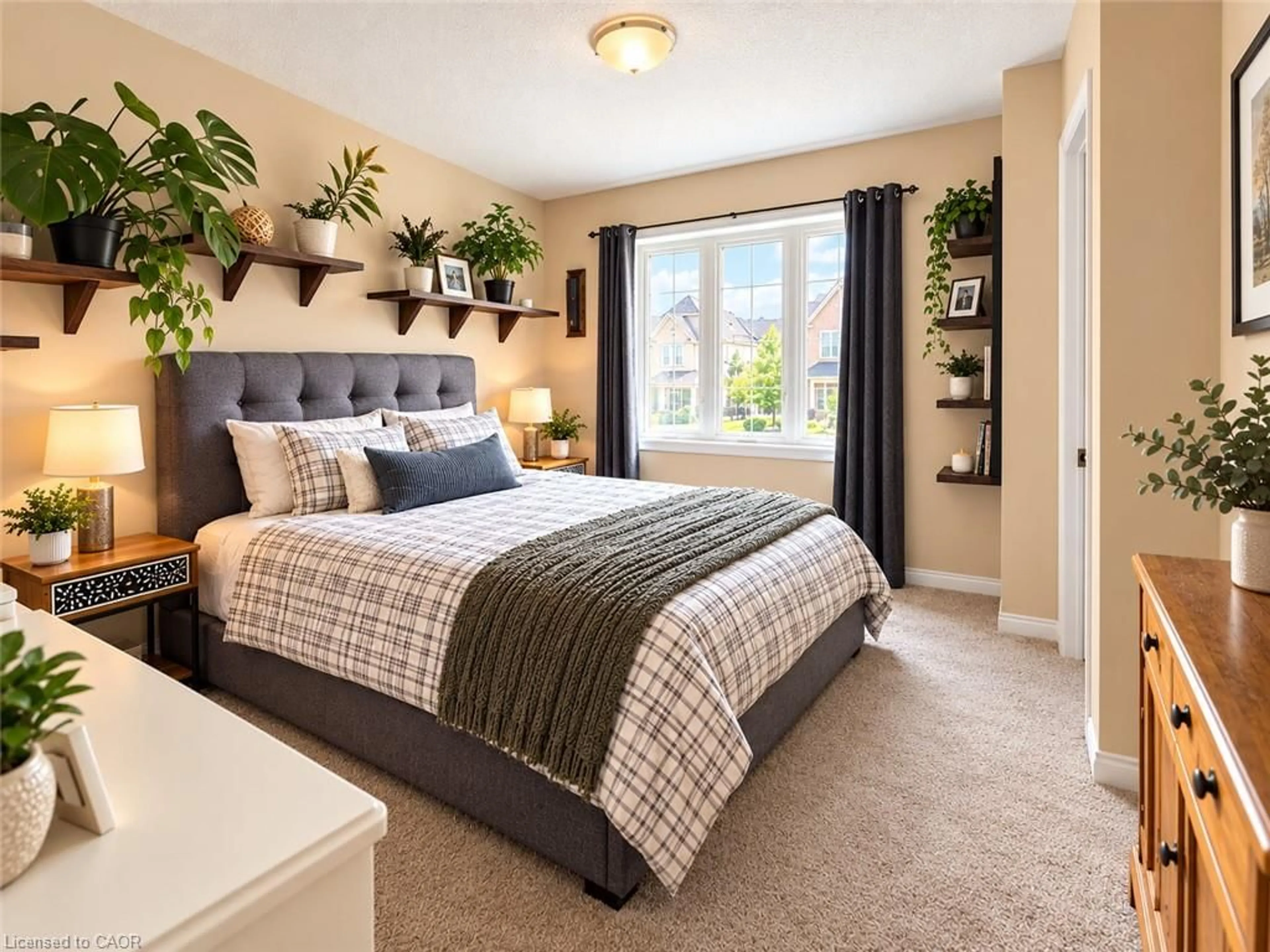 Bedroom with bed, carpet floor for 25 Sumac Dr, Caledonia Ontario N3W 0C2