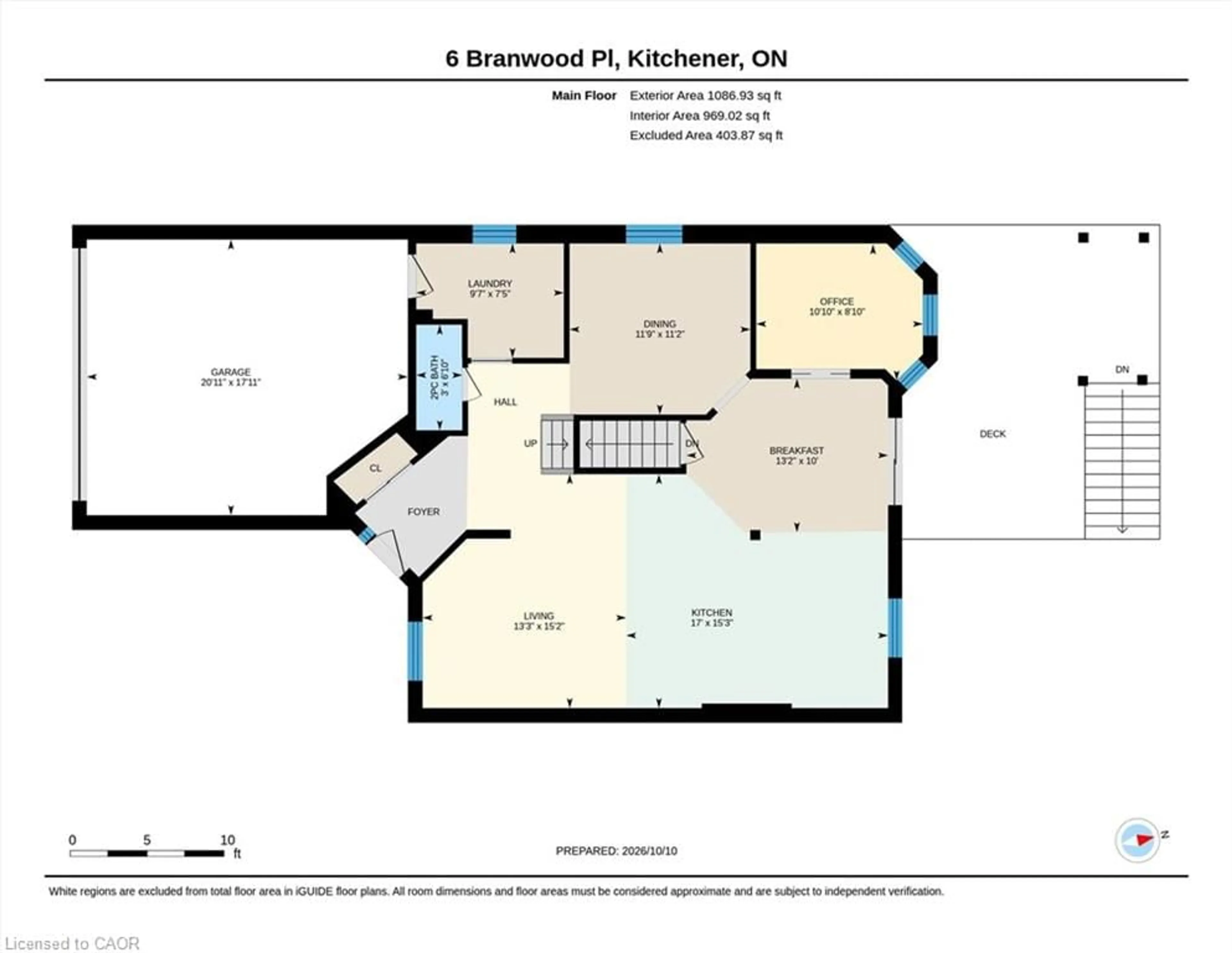 Floor plan for 6 Branwood Pl, Kitchener Ontario N2A 4C3
