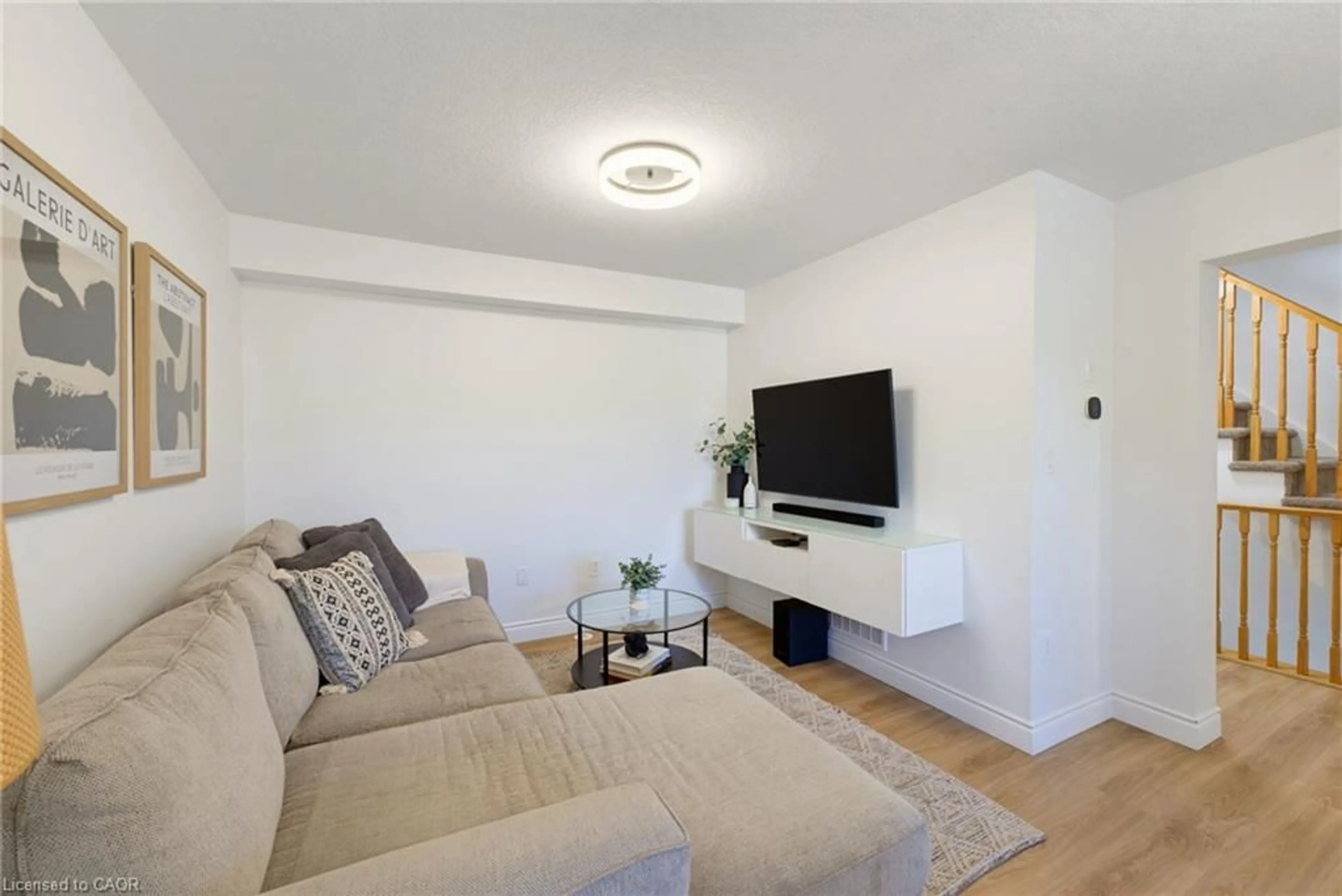 Living room with furniture, unknown for 71 Garth Massey Dr #77, Cambridge Ontario N1T 2G8