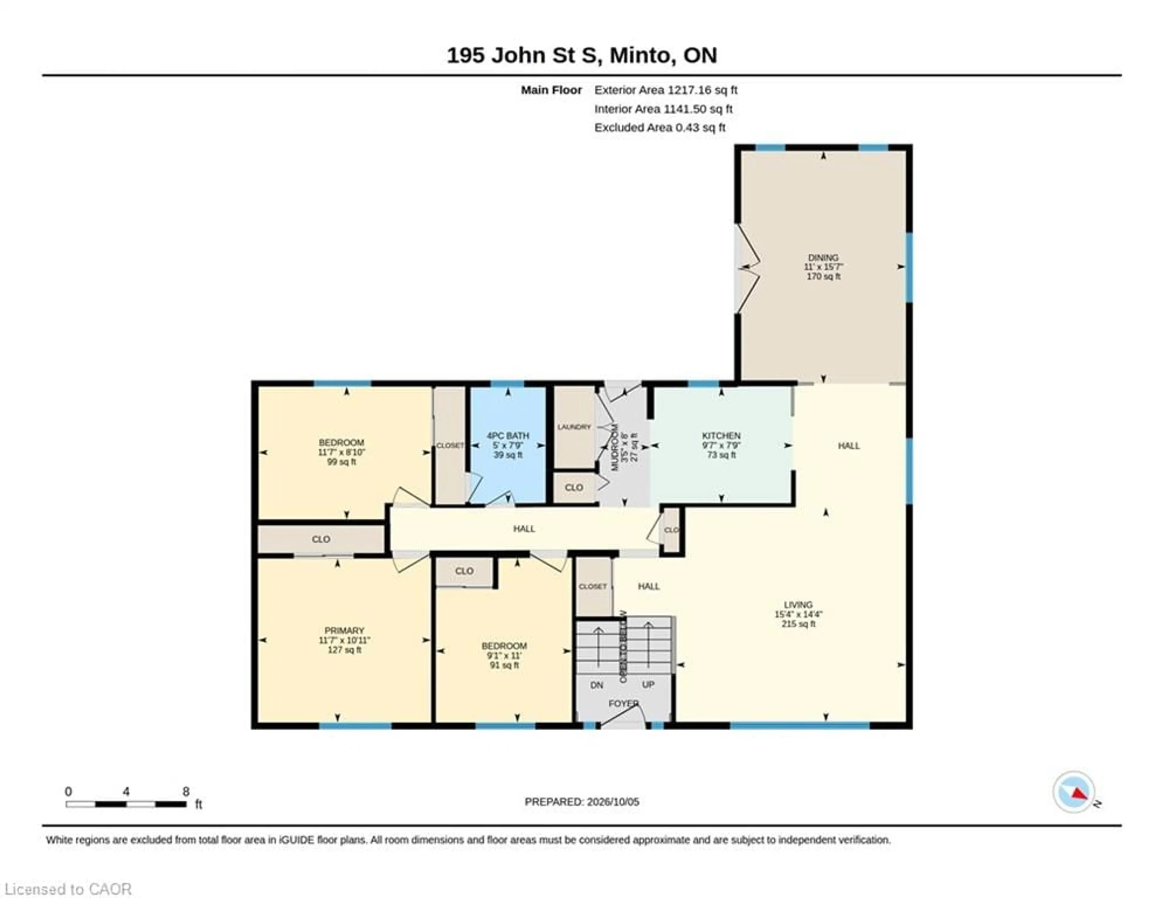 Floor plan for 195 John St, Harriston Ontario N0G 1Z0