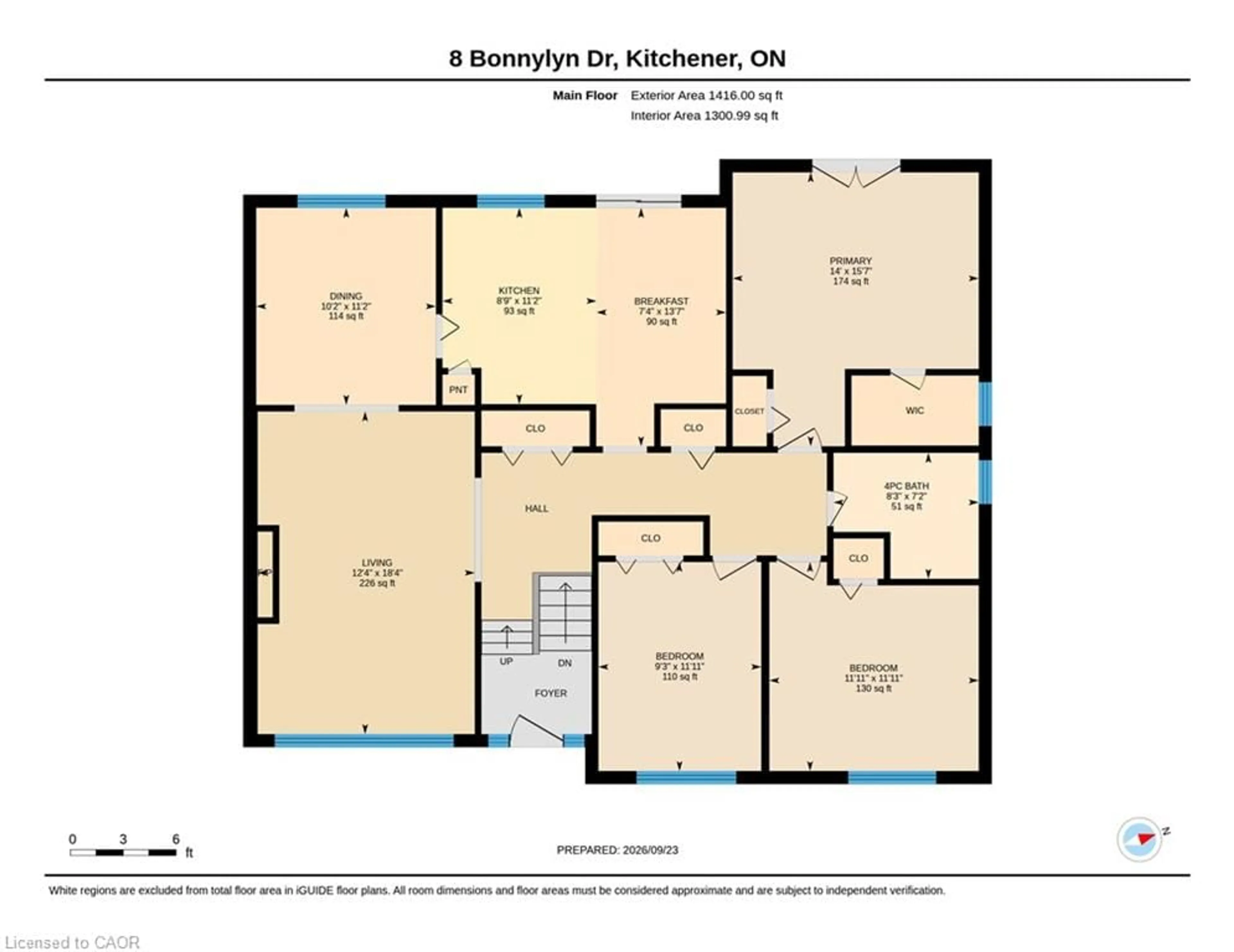 Floor plan for 8 Bonnylyn Dr, Kitchener Ontario N2M 1S6