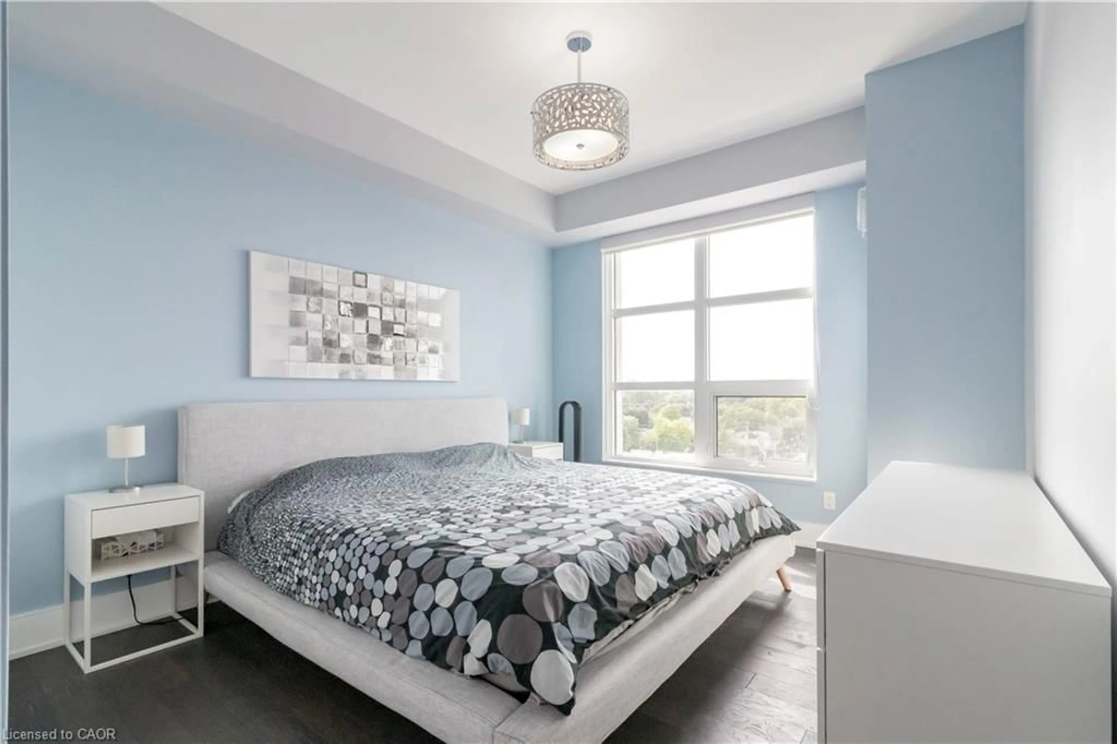 Bedroom with bed, unknown for 144 Park St #808, Waterloo Ontario N2L 0B6