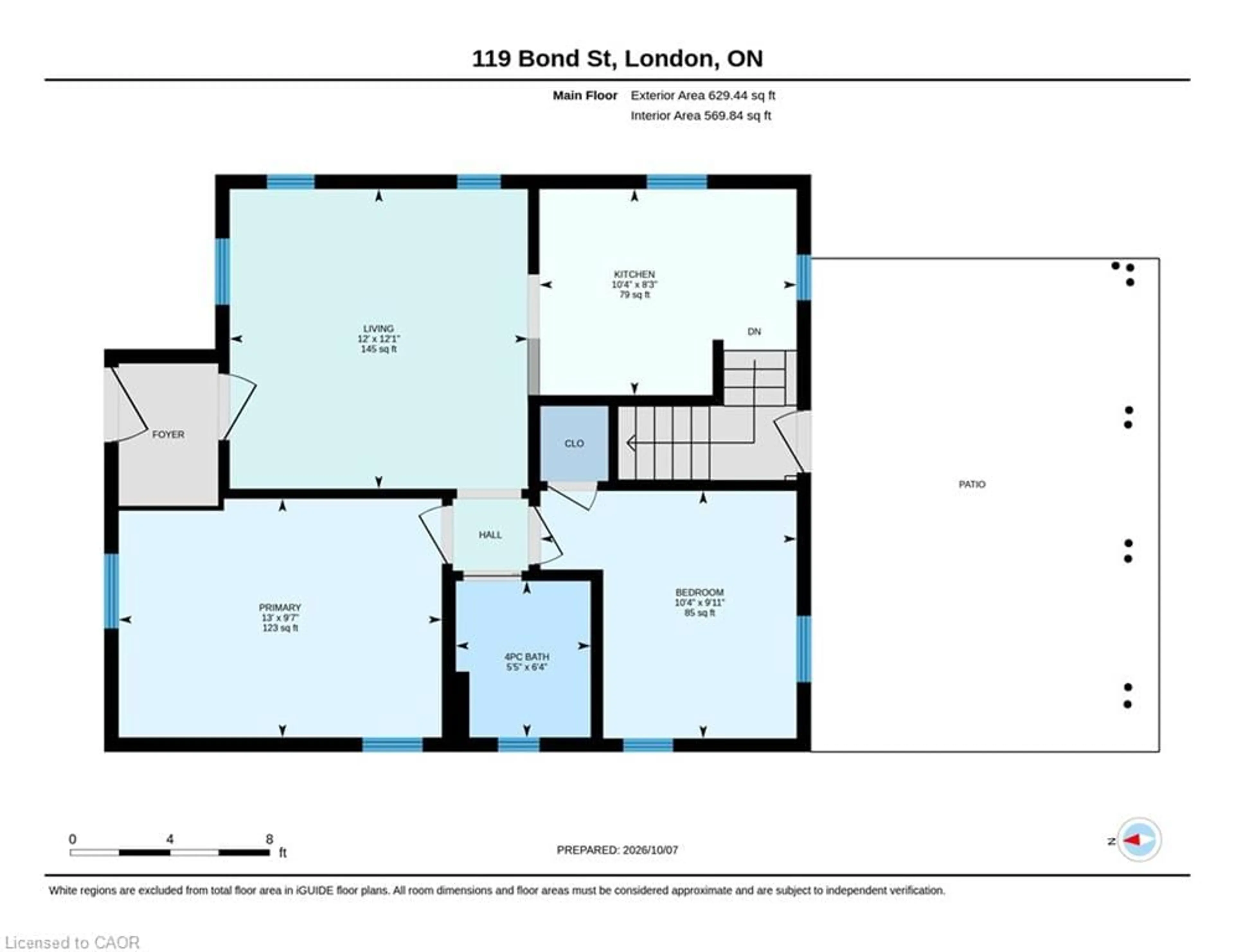Floor plan for 119 Bond St, London Ontario N6C 1W6