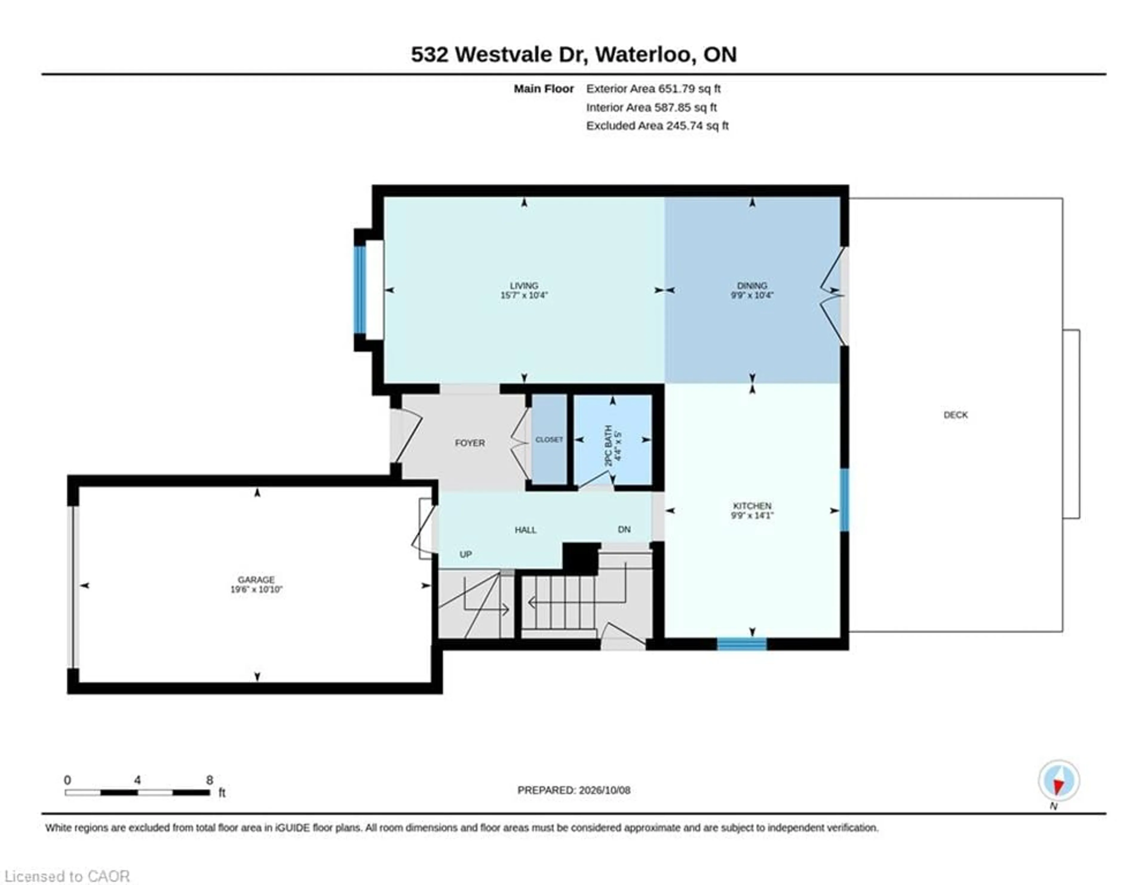 Floor plan for 532 Westvale Dr, Waterloo Ontario N2T 2B7