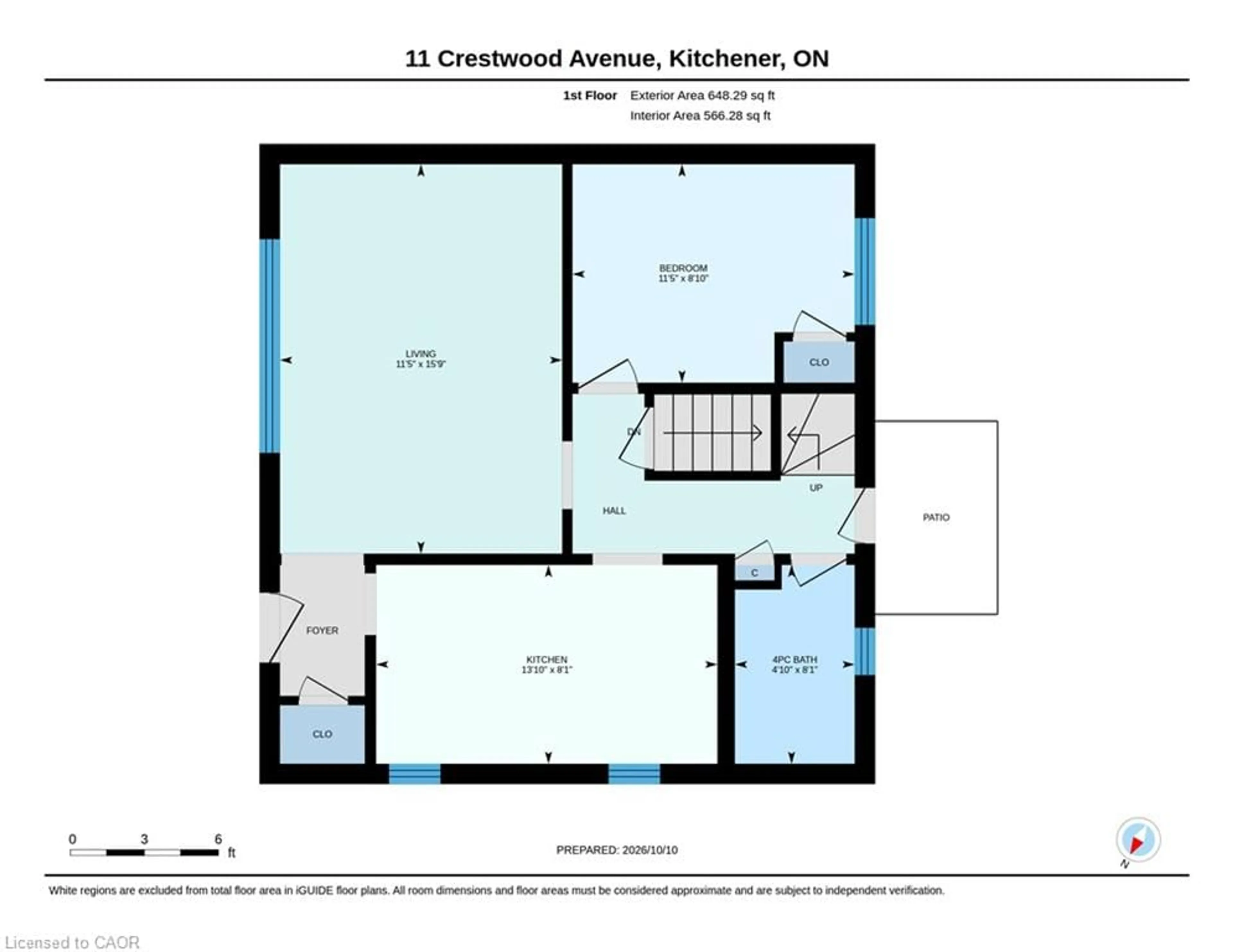 Floor plan for 11 Crestwood Ave, Kitchener Ontario N2H 4K6