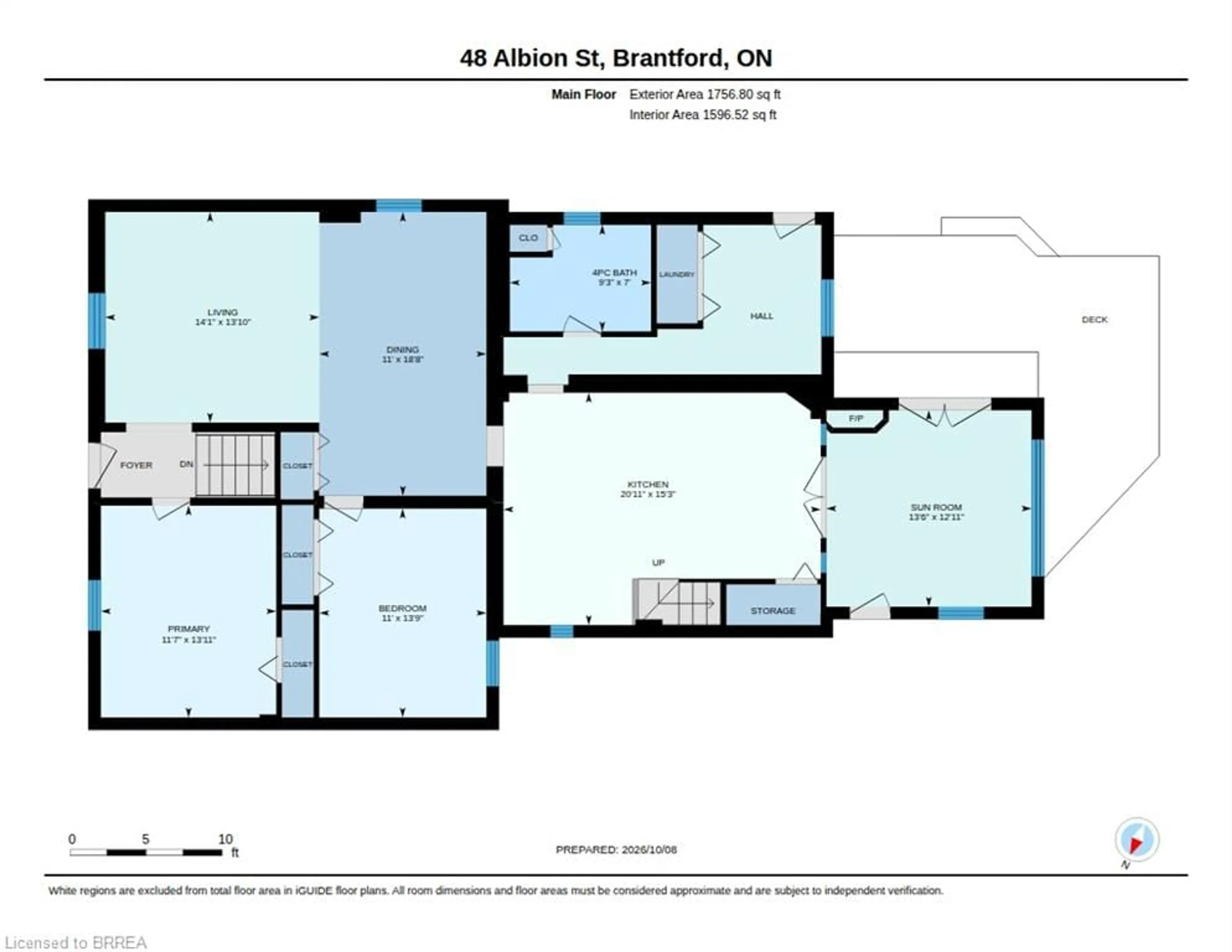 Floor plan for 48 Albion St, Brantford Ontario N3T 3M3