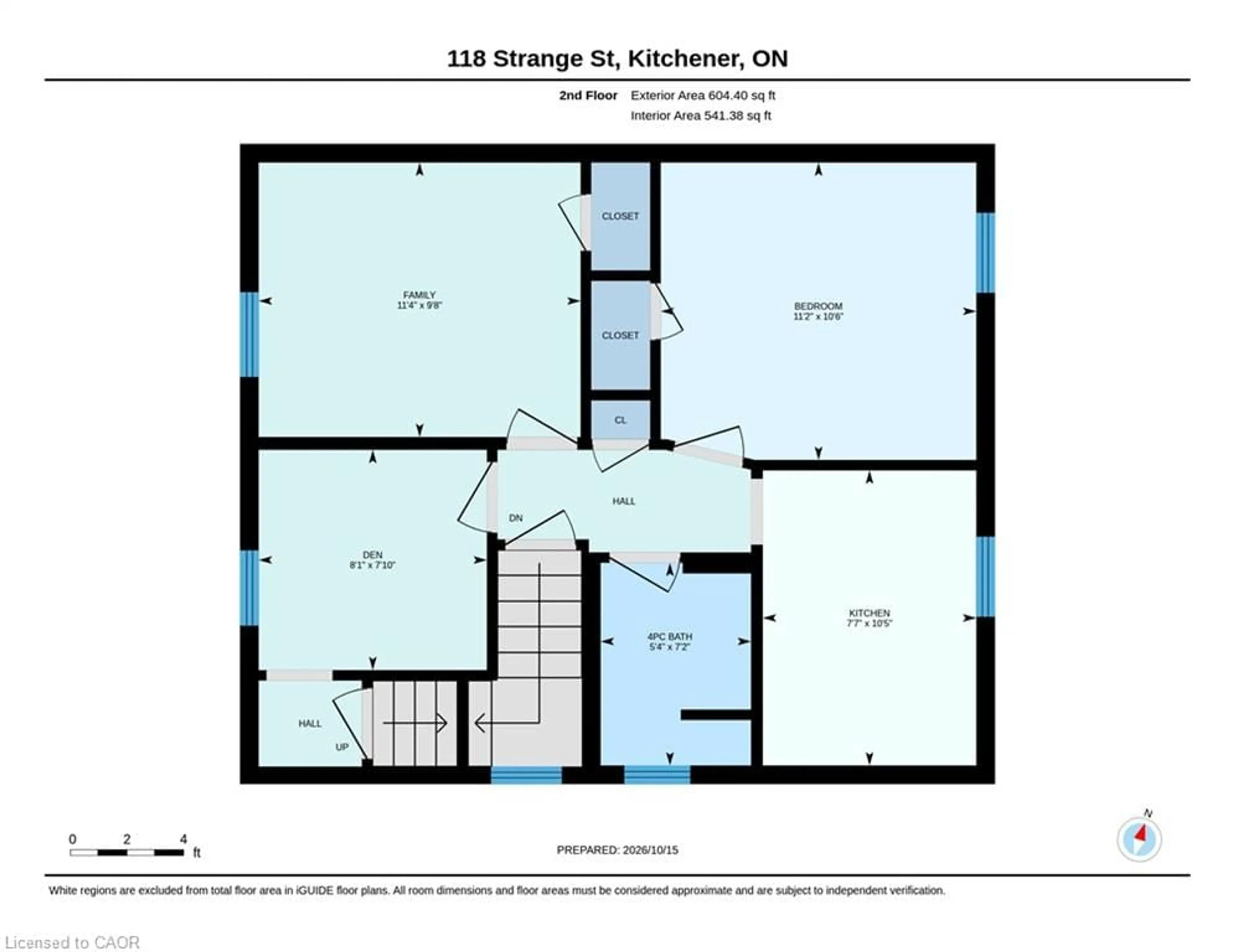 Floor plan for 118 Strange St, Kitchener Ontario N2G 1R3