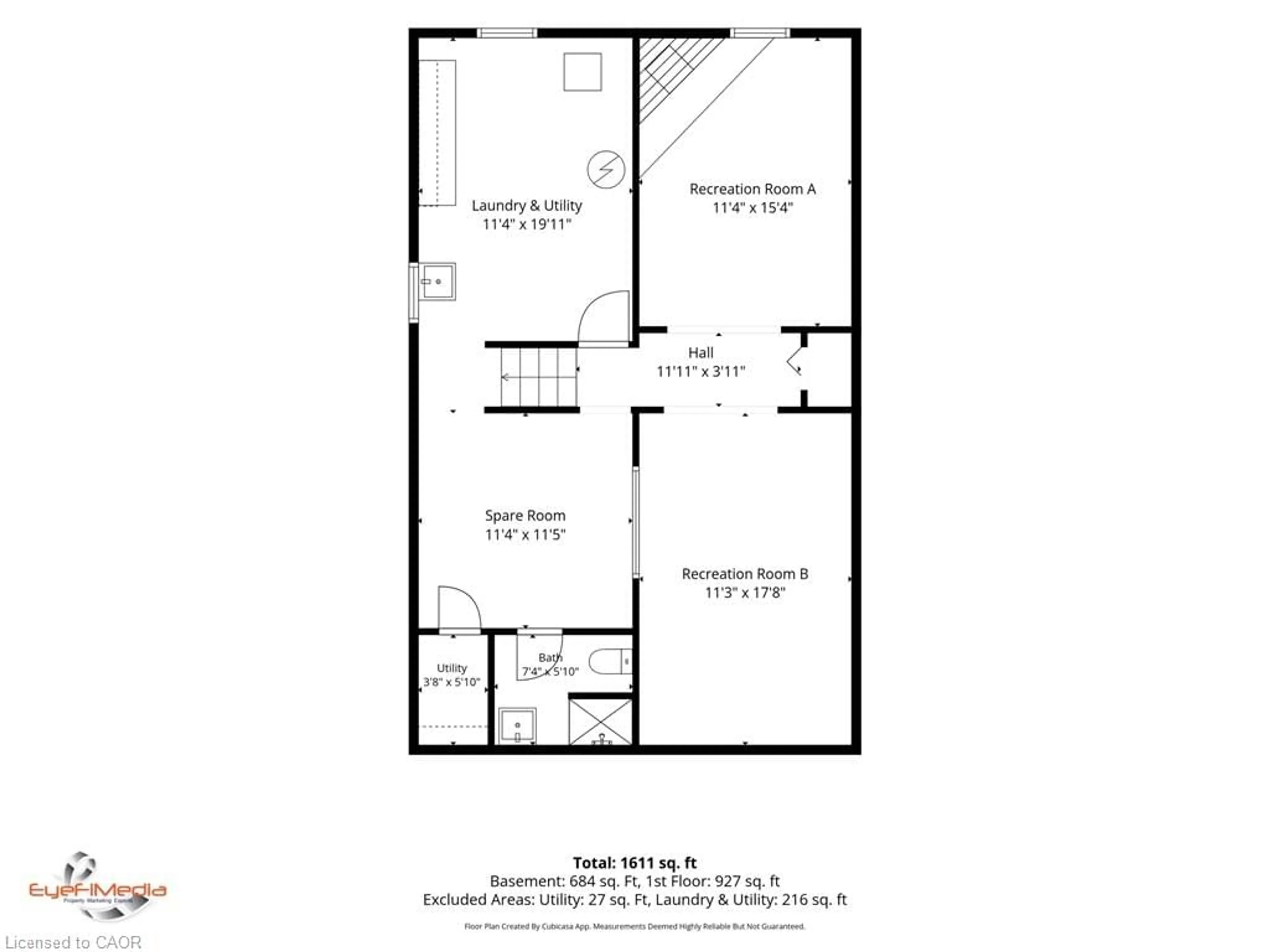 Floor plan for 113 First Ave, Cambridge Ontario N1S 2B5