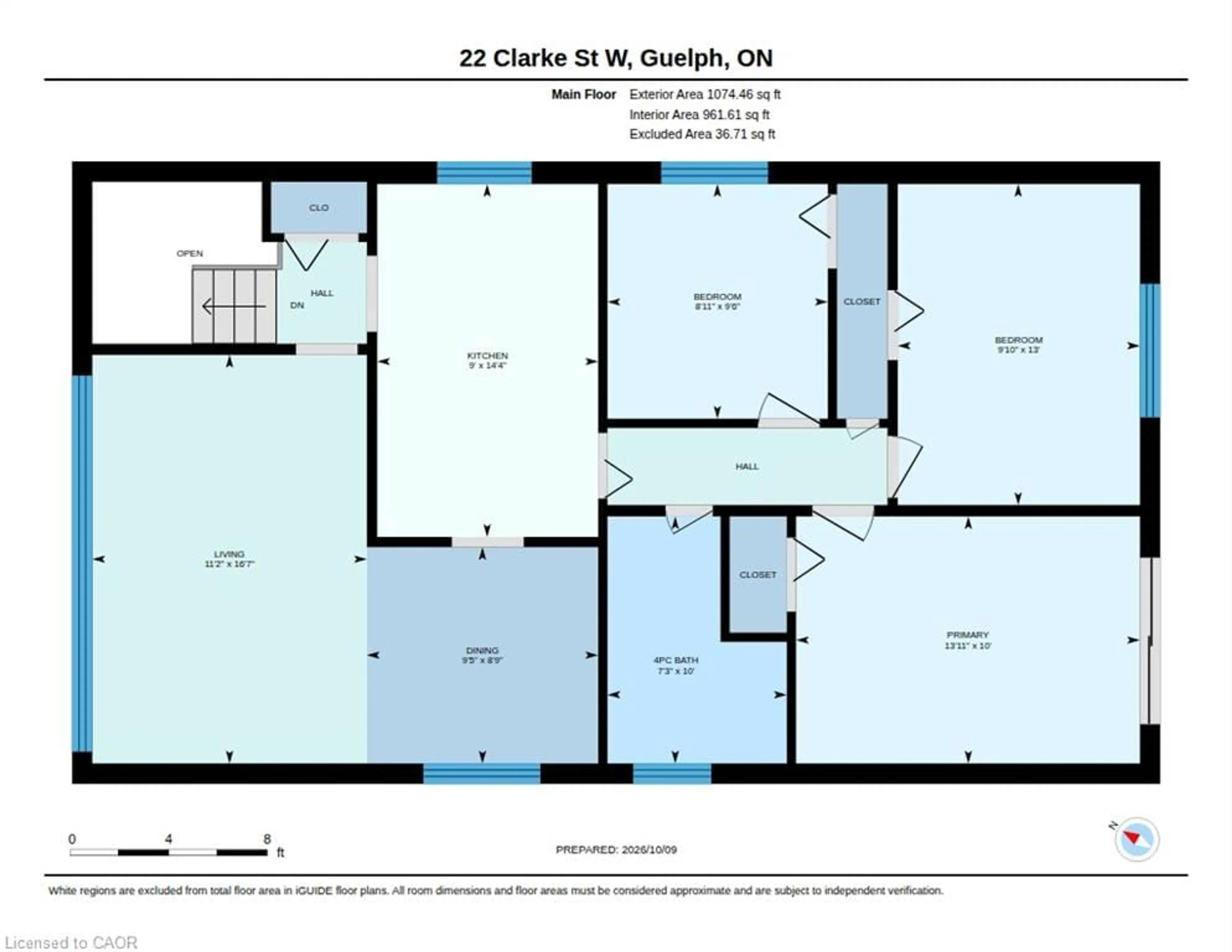 Floor plan for 22 Clarke St, Guelph Ontario N1H 1S9
