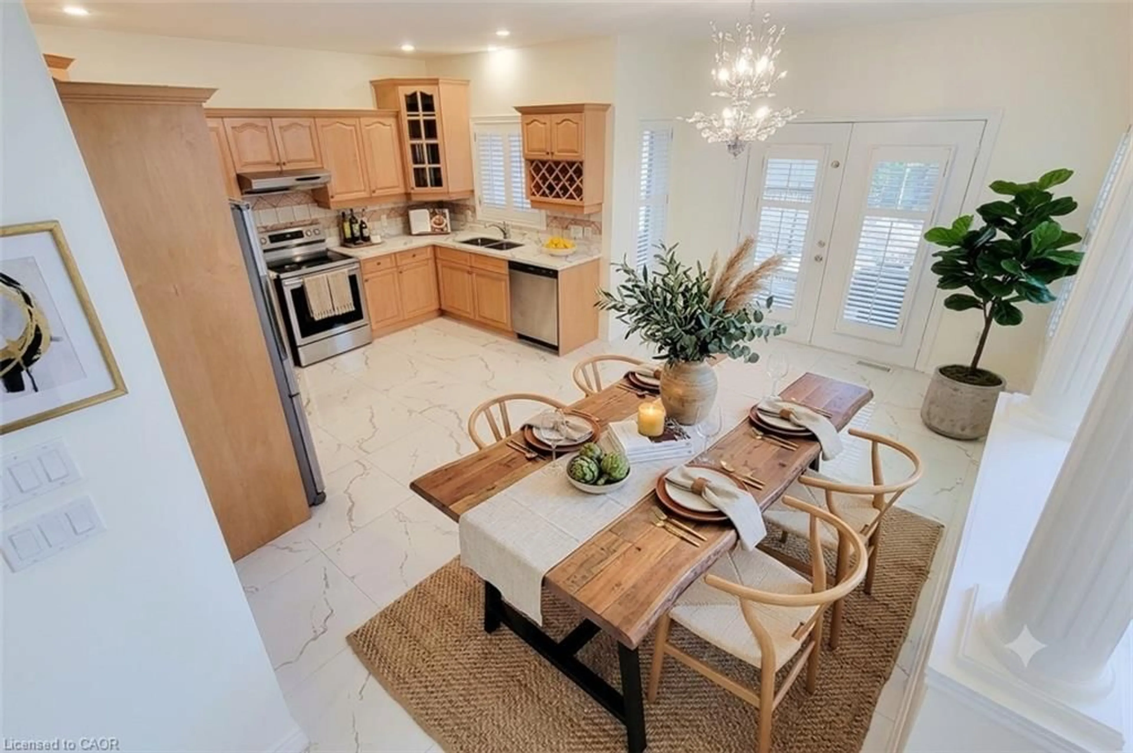 Open concept kitchen, ceramic/tile floor for 49 Stonehenge Dr, Ancaster Ontario L9K 1N6