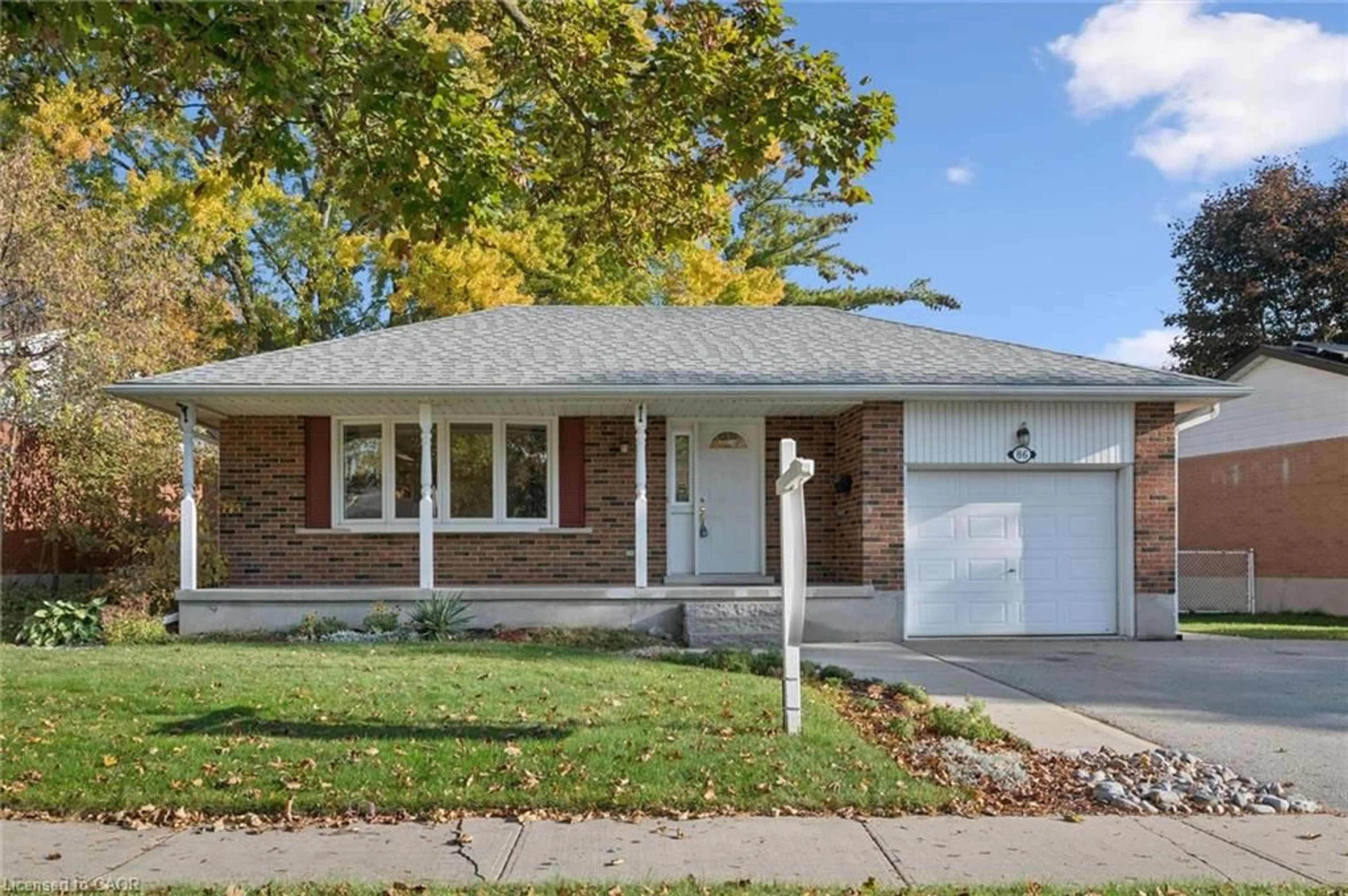 Home with brick exterior material, street for 86 Lower Canada Cres, Kitchener Ontario N2P 1E8
