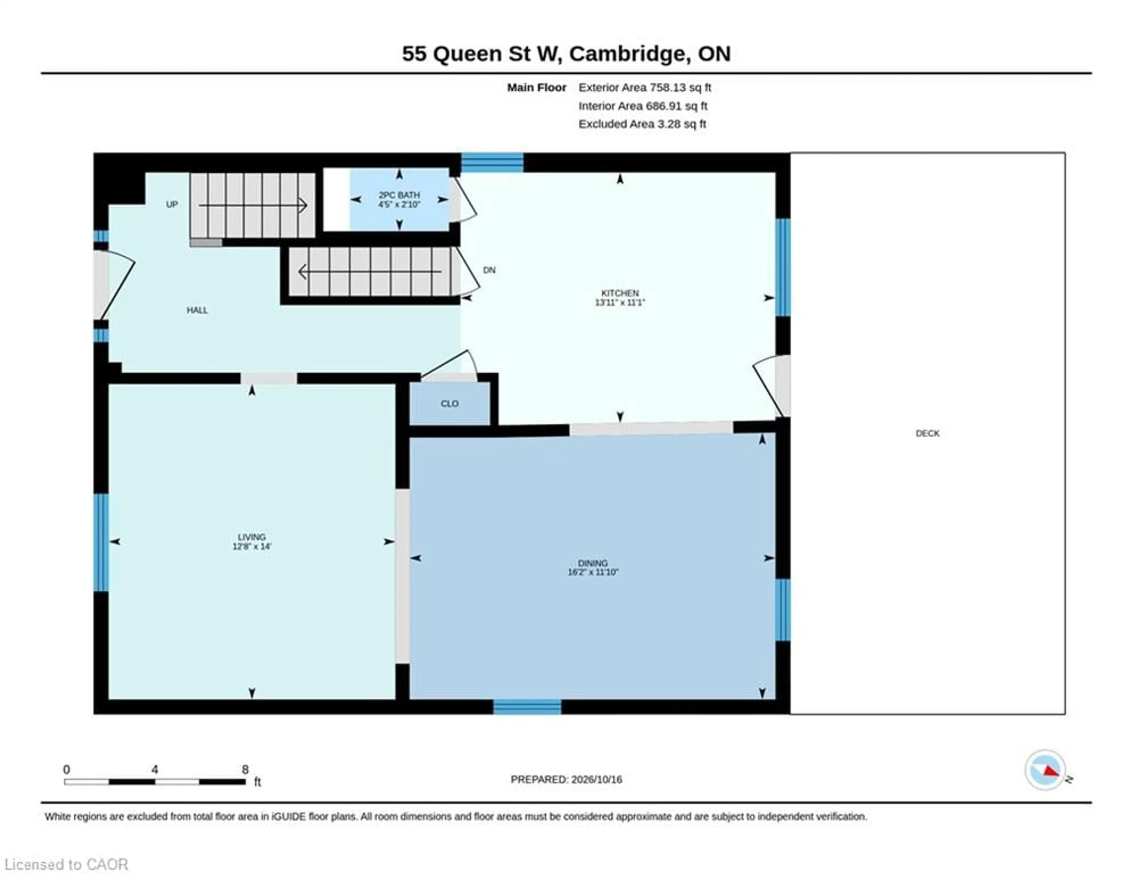 Floor plan for 55 Queen St, Cambridge Ontario N3C 1G2