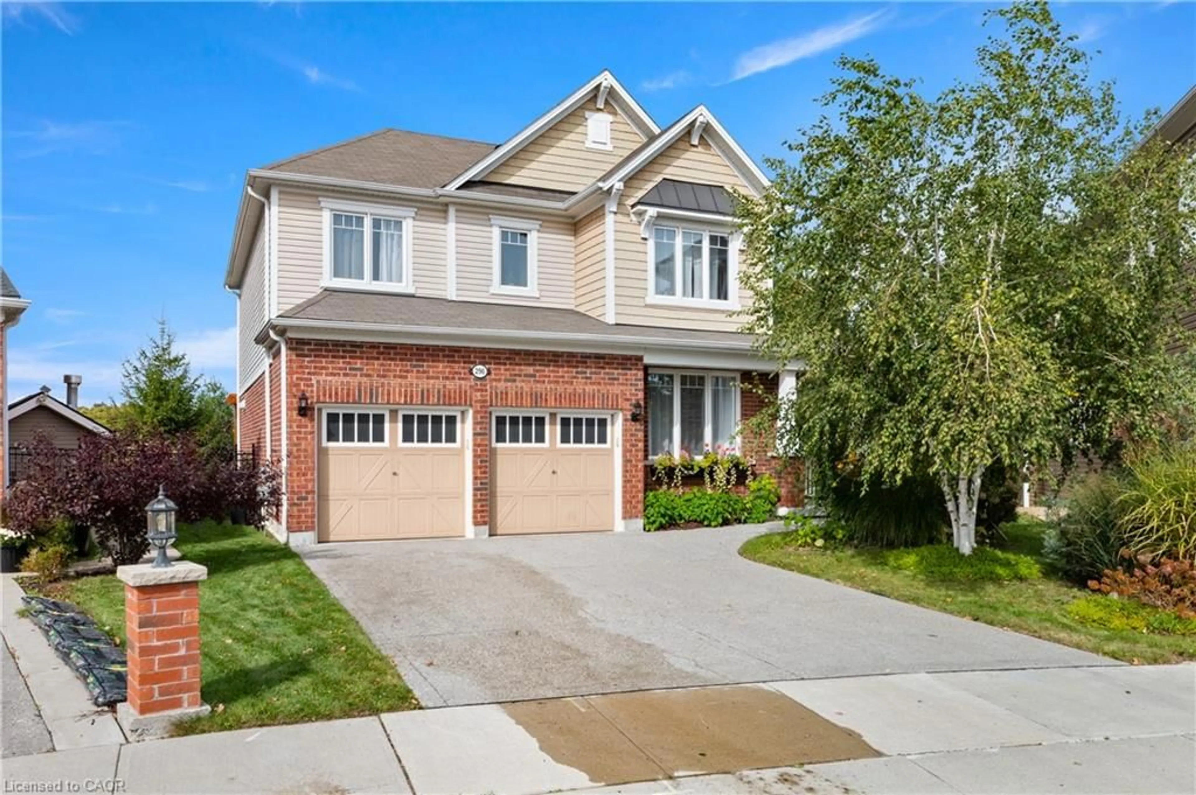 Home with brick exterior material, street for 296 Falling Green Cres, Kitchener Ontario N2R 0E9
