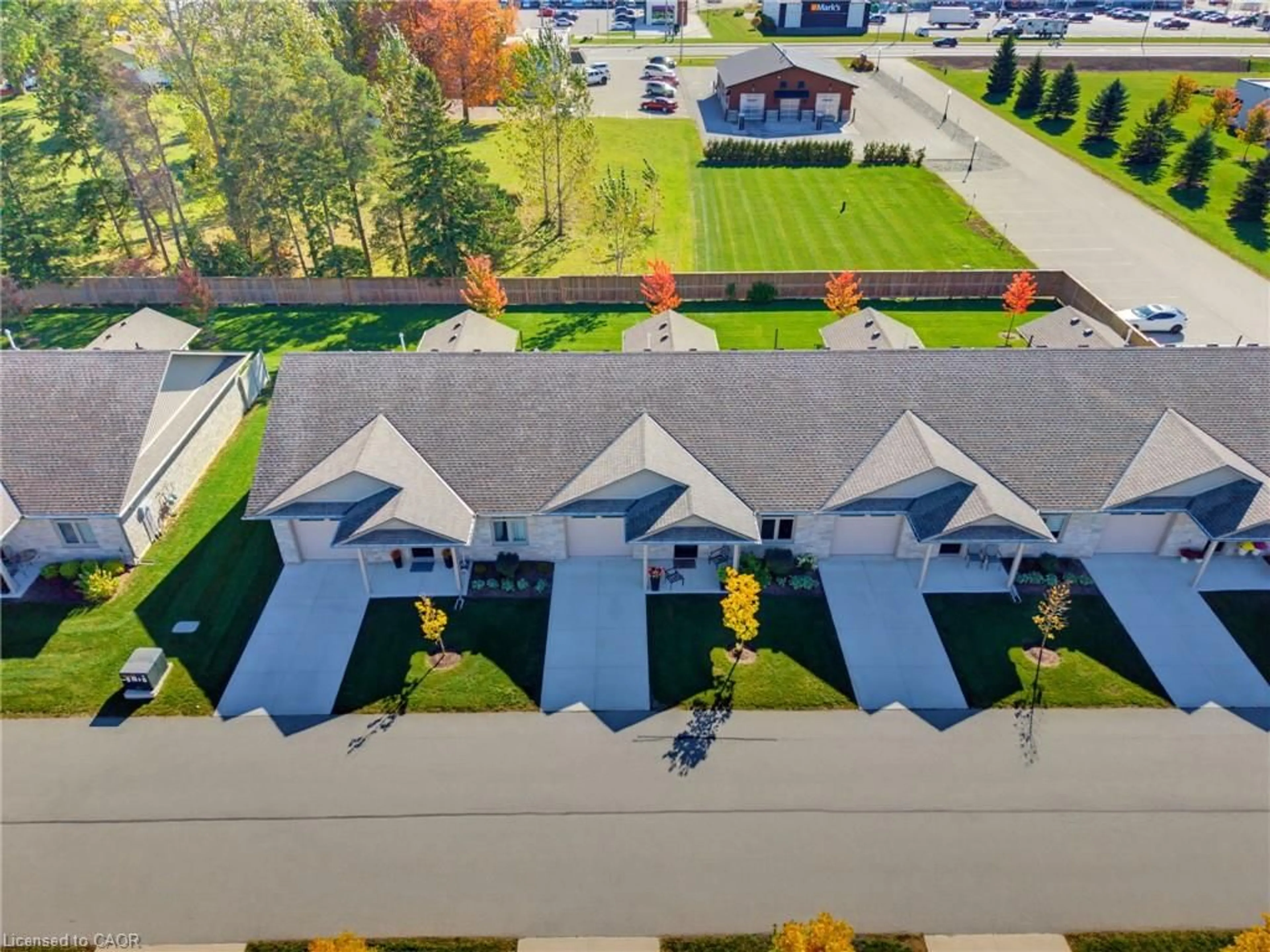 A pic from outside/outdoor area/front of a property/back of a property/a pic from drone, street for 375 Mitchell Rd #27, Listowel Ontario N4W 0H4