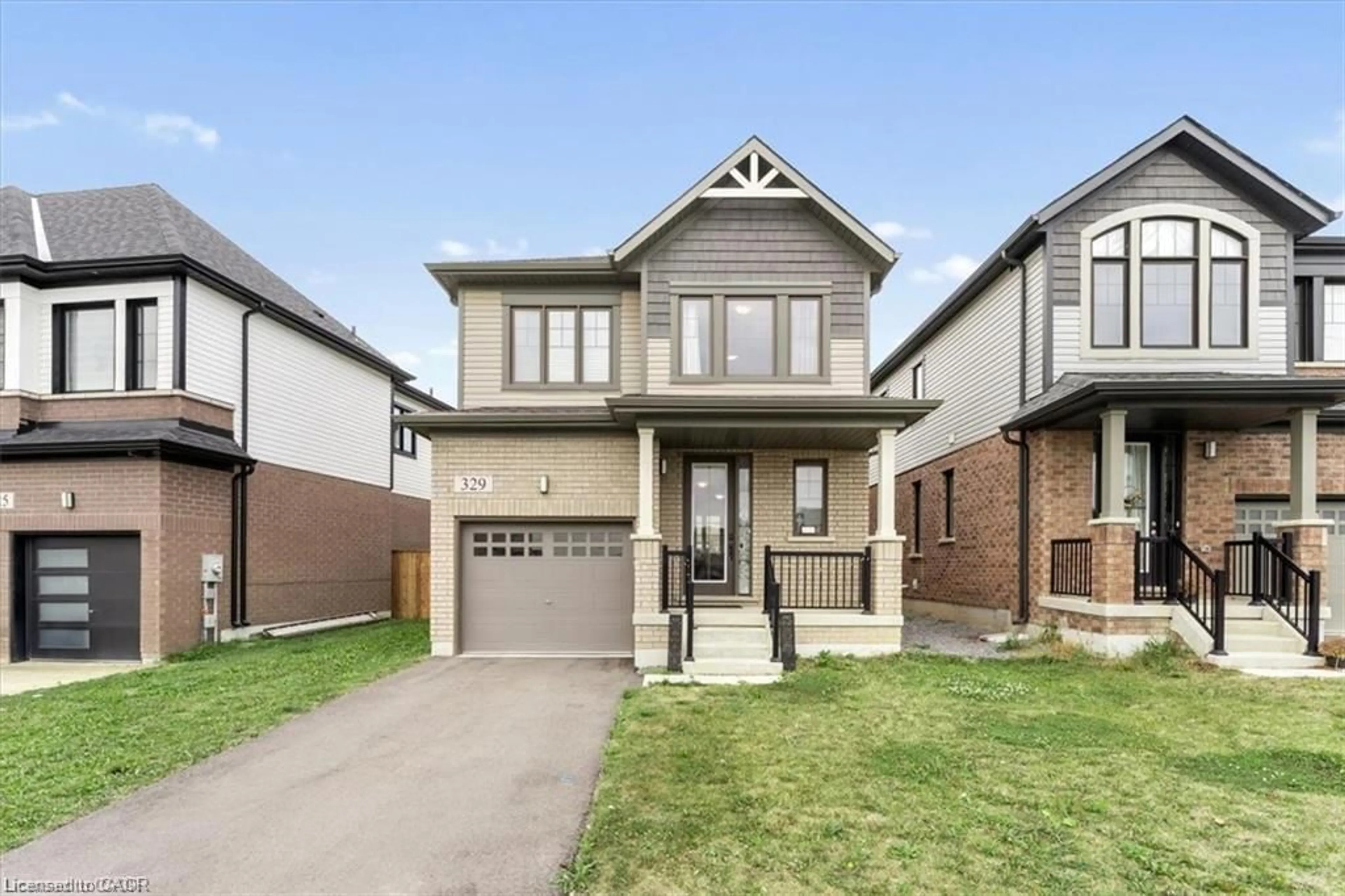 Home with brick exterior material, street for 329 Provident Way, Mount Hope Ontario L0R 1W0